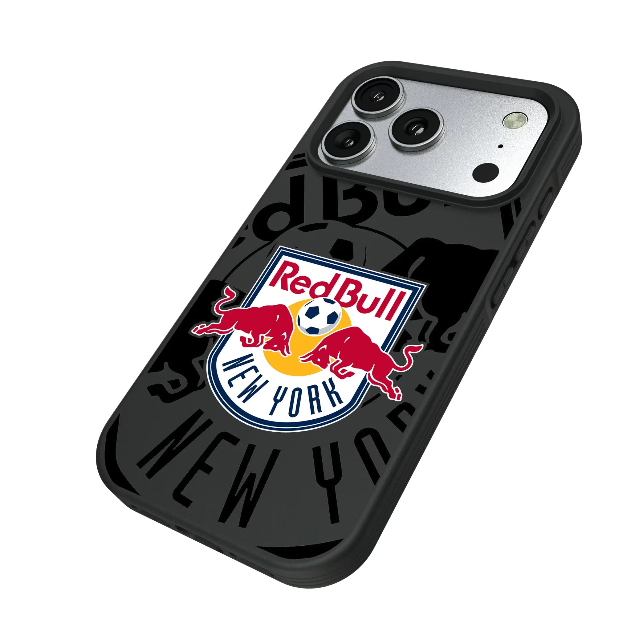 New York Red Bulls Monocolor Tilt iPhone Bump Phone Case for Apple iPhone - Isometric View#Device_iPhone 17 Pro