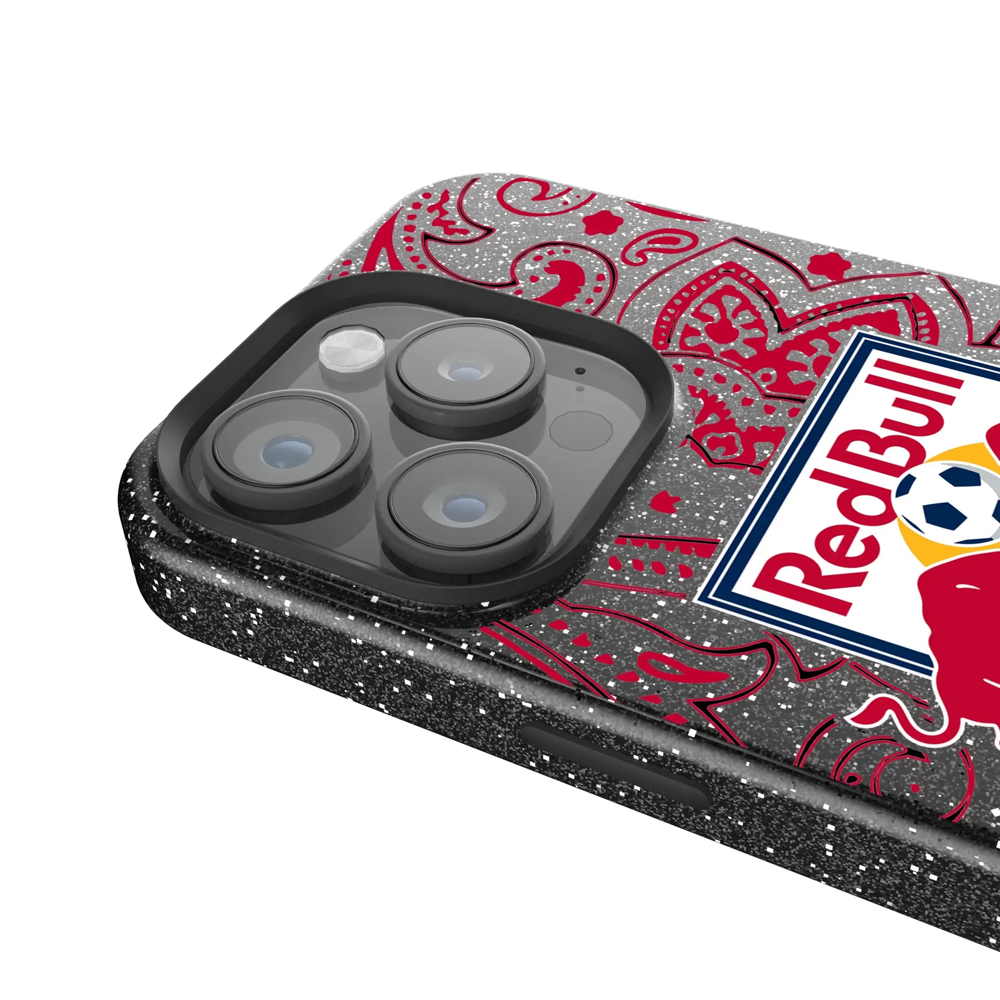 New York Red Bulls Paisley iPhone Bling Phone Case for Apple iPhone - Detail