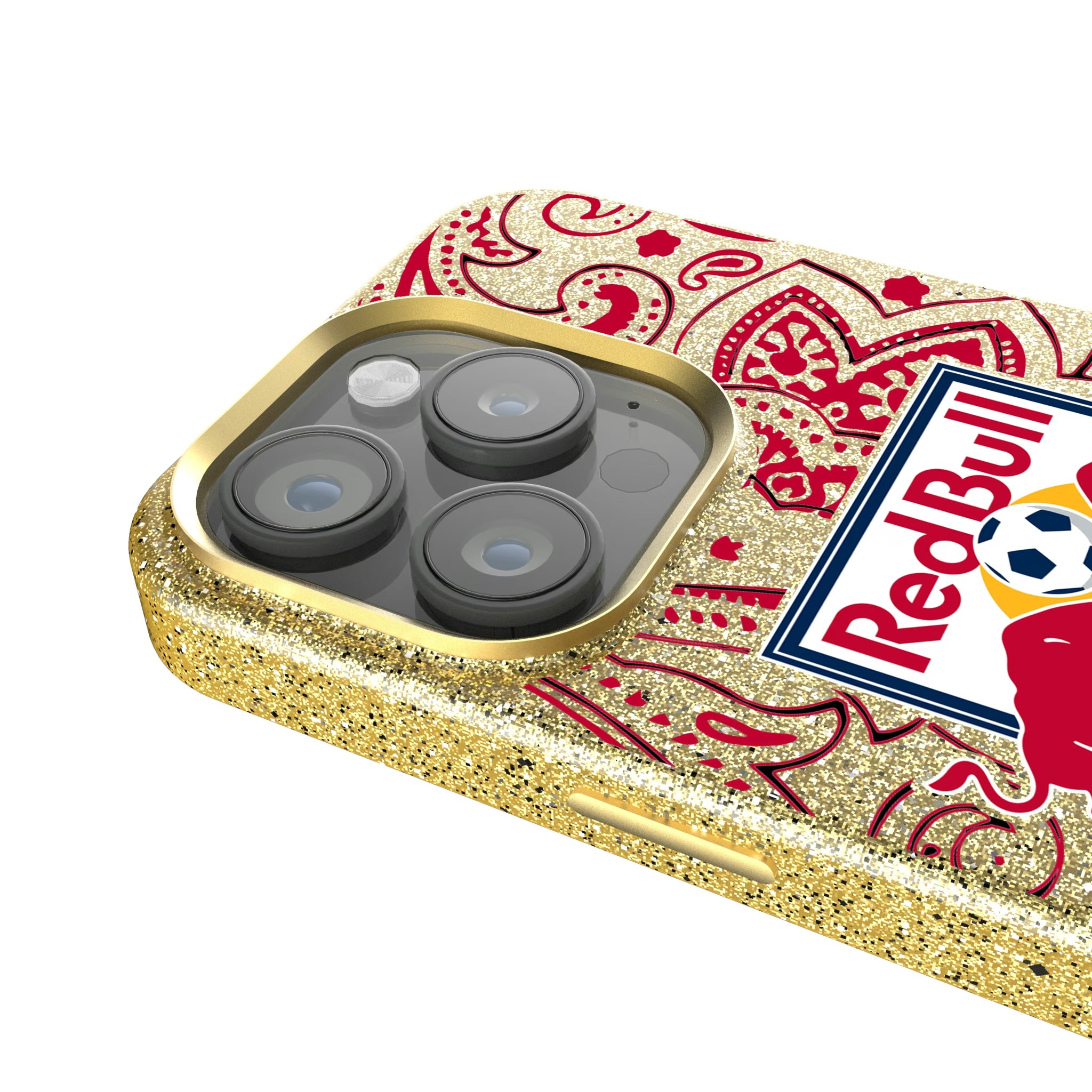 New York Red Bulls Paisley iPhone Bling Phone Case for Apple iPhone - Detail