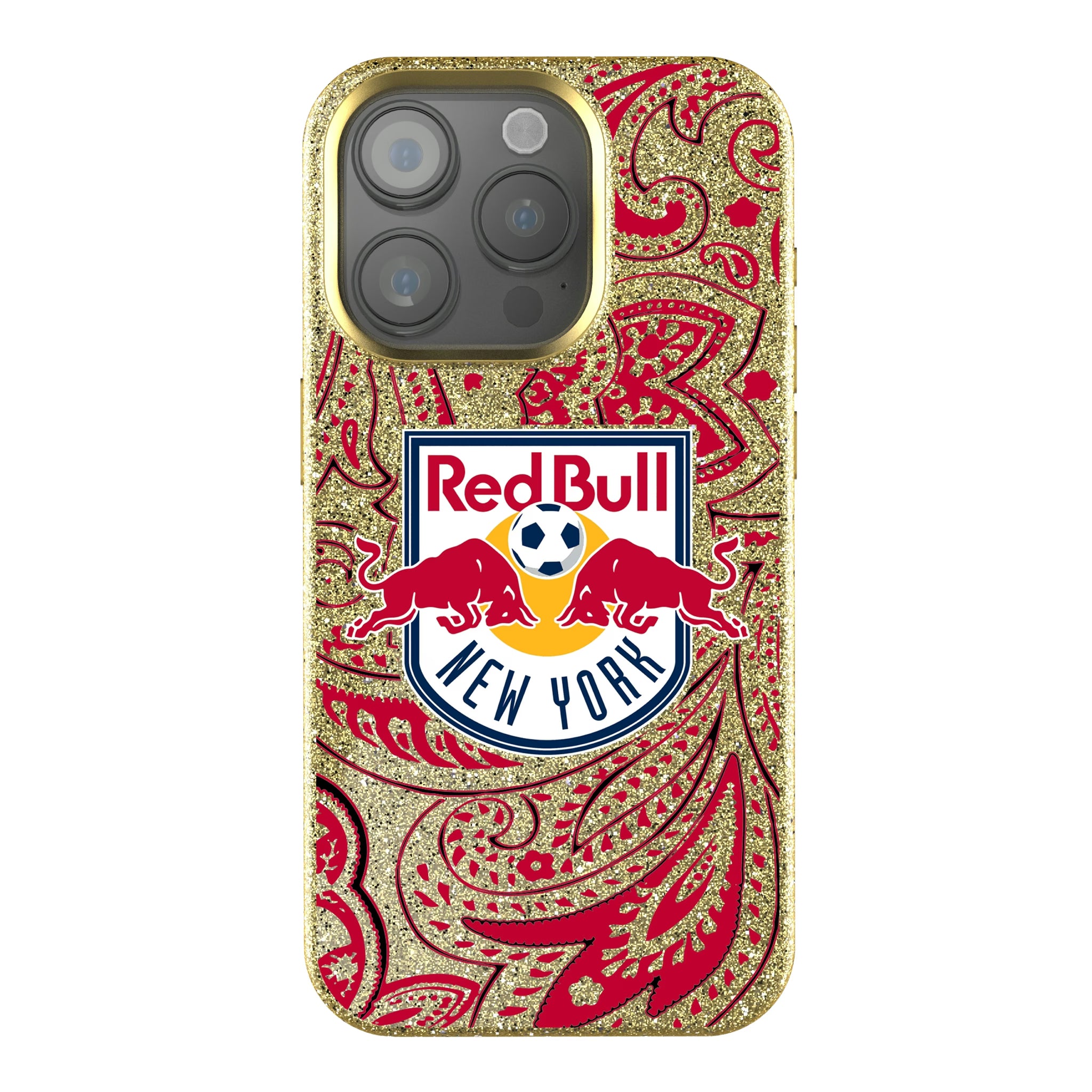 New York Red Bulls Paisley iPhone Bling Phone Case for Apple iPhone