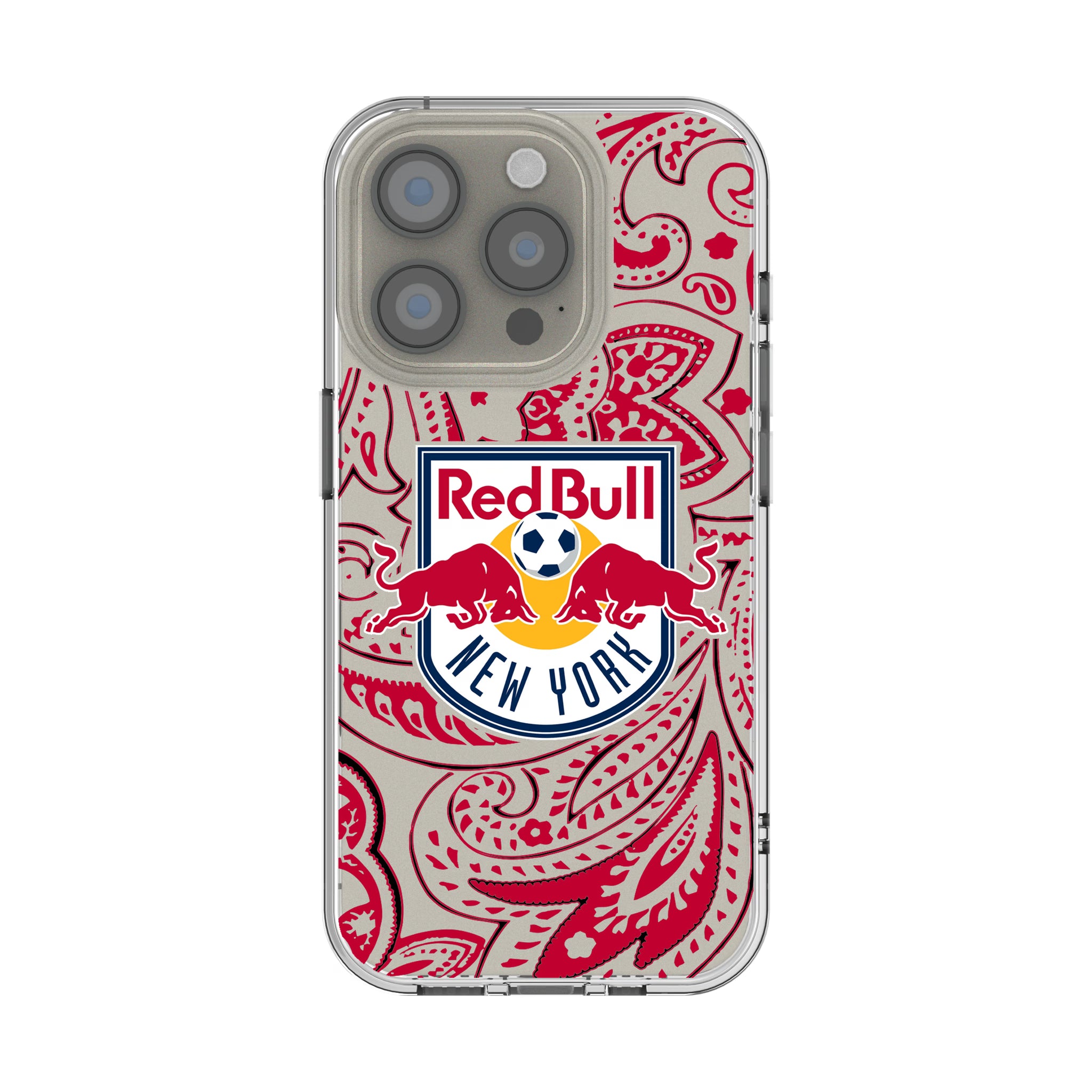 New York Red Bulls Paisley iPhone Clear Phone Case for Apple iPhone