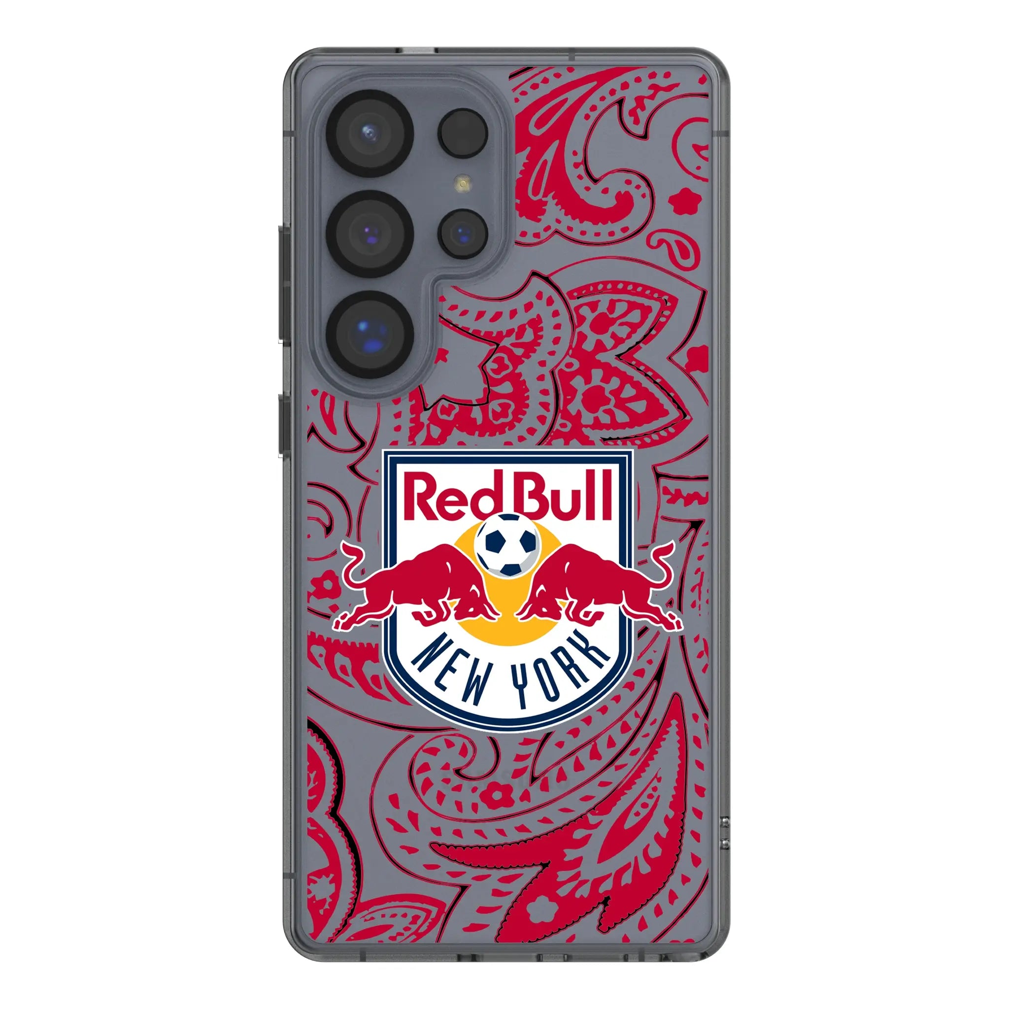 New York Red Bulls Paisley Galaxy Clear Phone Case for Samsung Galaxy#Device_Galaxy S25 Ultra