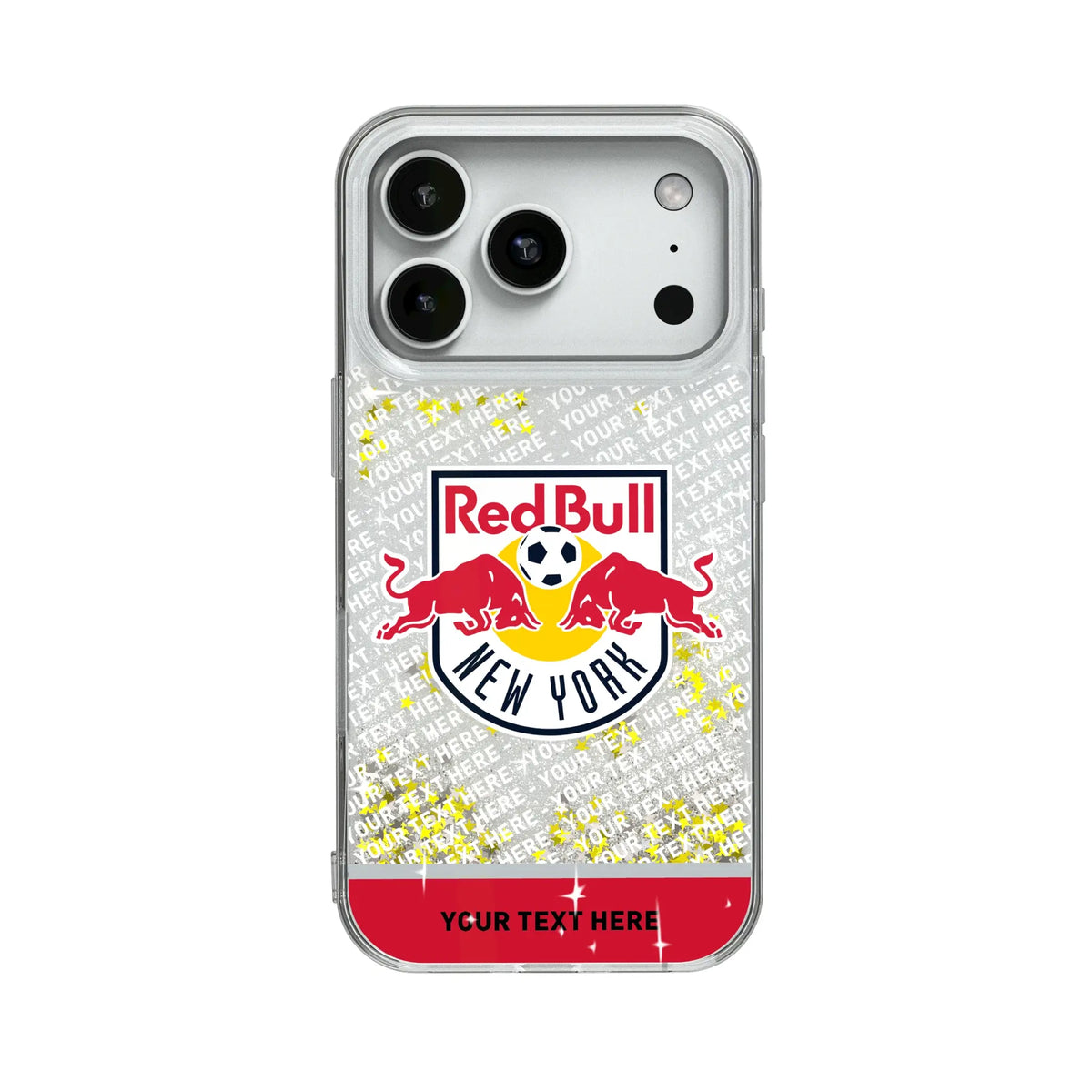 New York Red Bulls Personalized EndZone Plus Glitter Phone Case for Apple iPhone