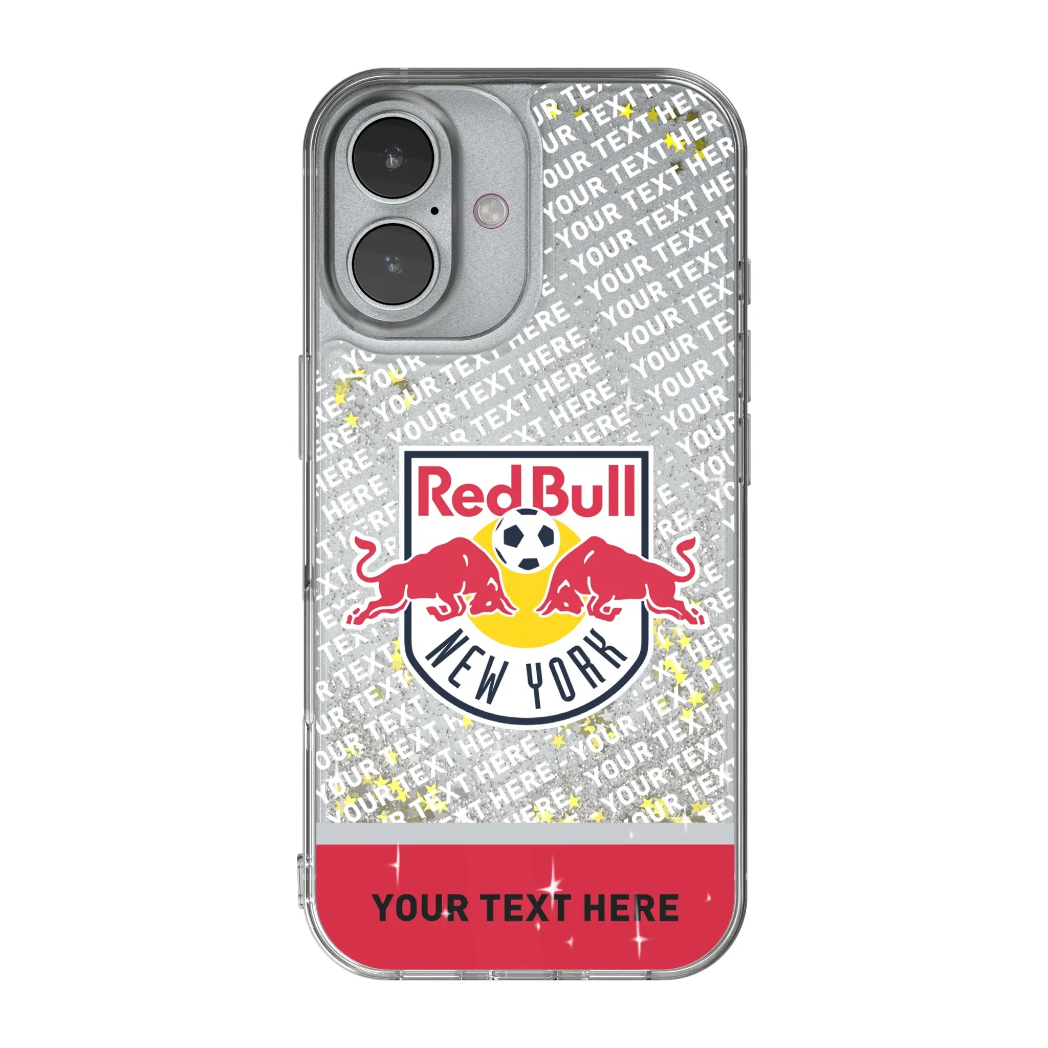 New York Red Bulls Personalized EndZone Plus iPhone Glitter Phone Case for Apple iPhone