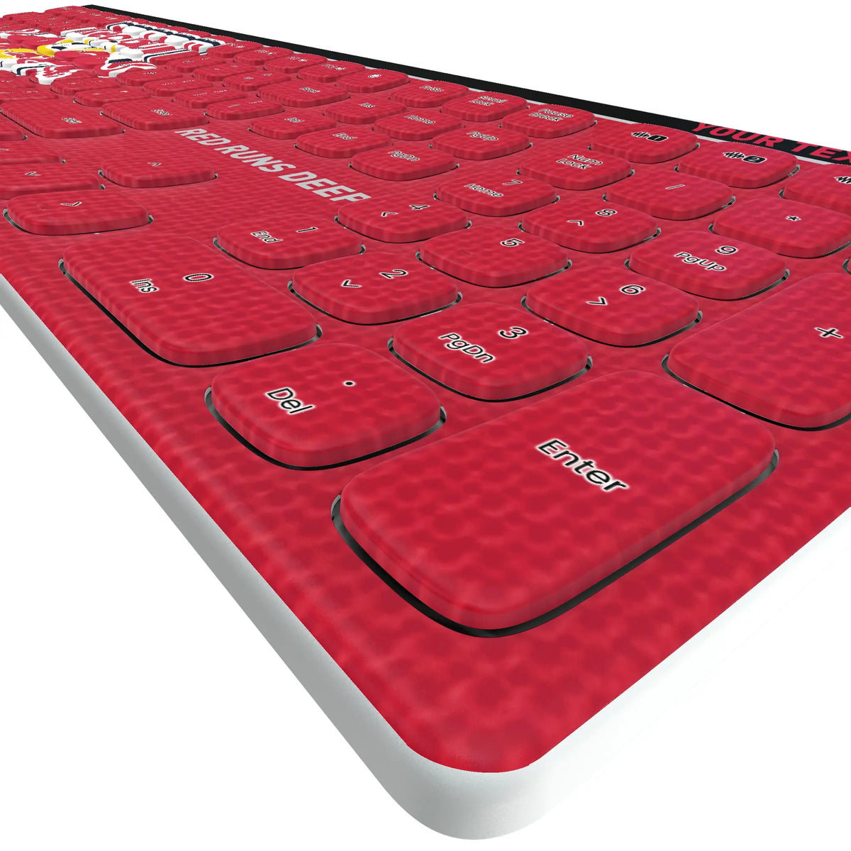 New York Red Bulls Personalized Endzone Solid KKB605 Curved Wireless Keyboard - Detail