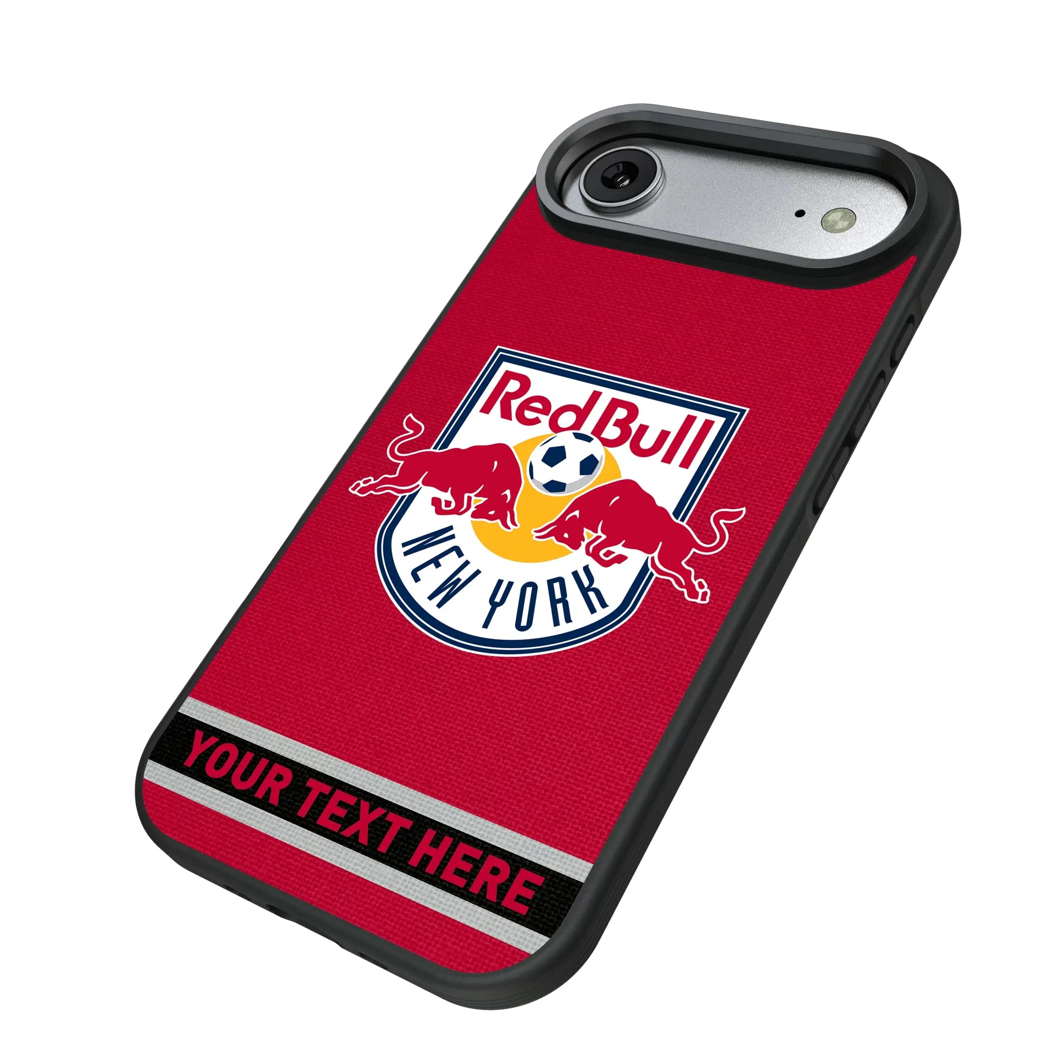New York Red Bulls Personalized Stripe iPhone Bump Phone Case for Apple iPhone - Isometric View#Device_iPhone Air