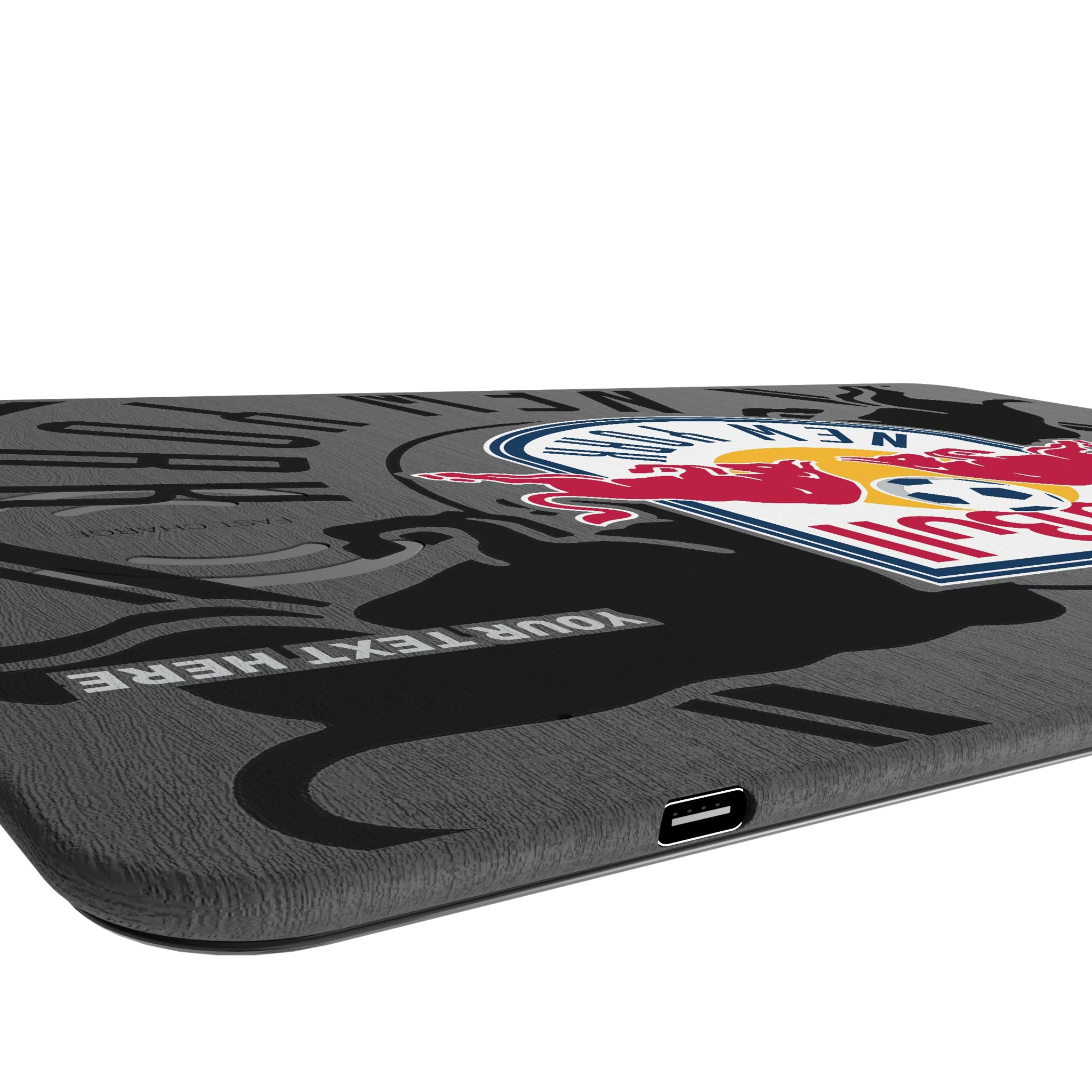 New York Red Bulls Personalized Tilt 15-Watt Wireless Charger and Mouse Pad