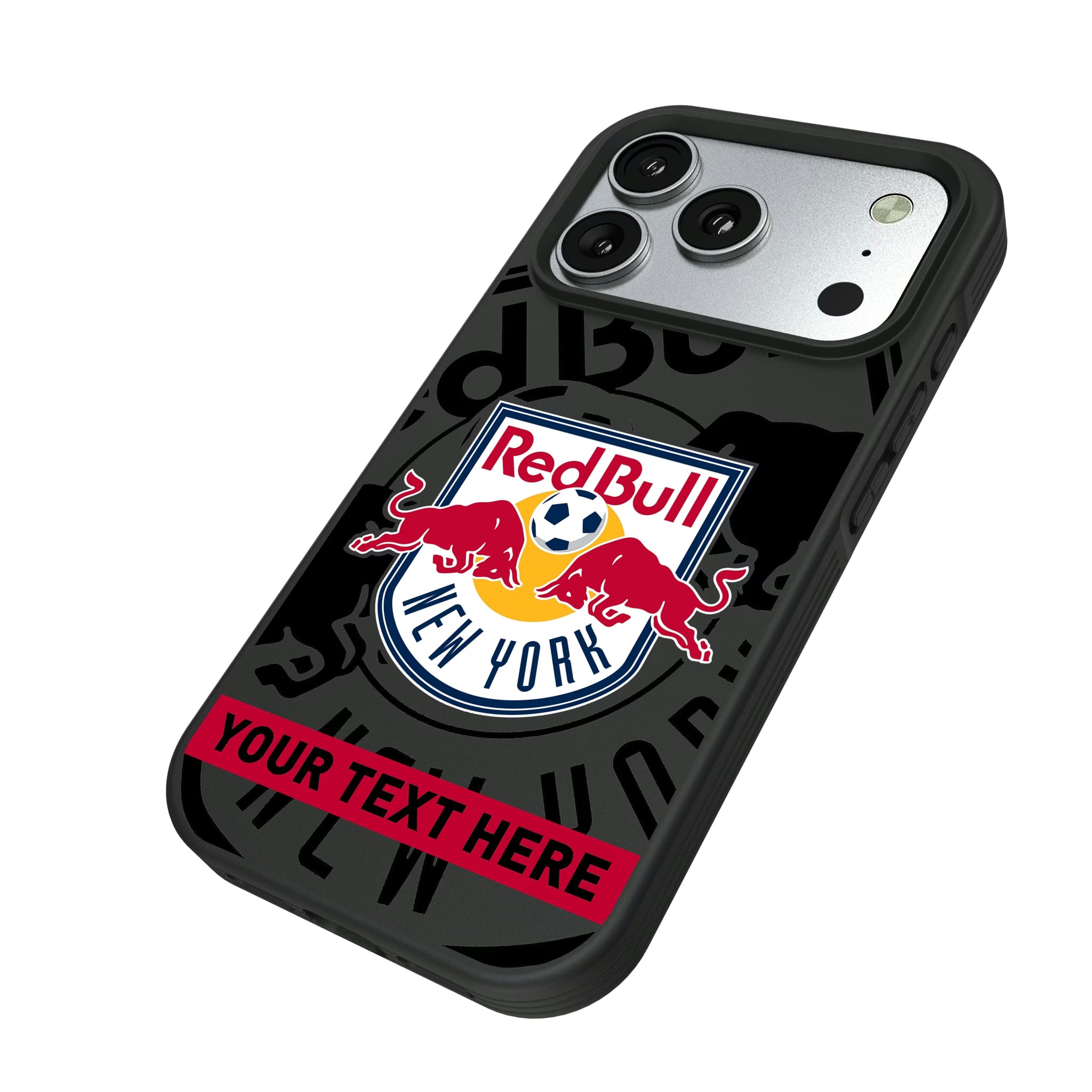 New York Red Bulls Personalized Tilt iPhone Bump Phone Case for Apple iPhone - Isometric View#Device_iPhone 17 Pro