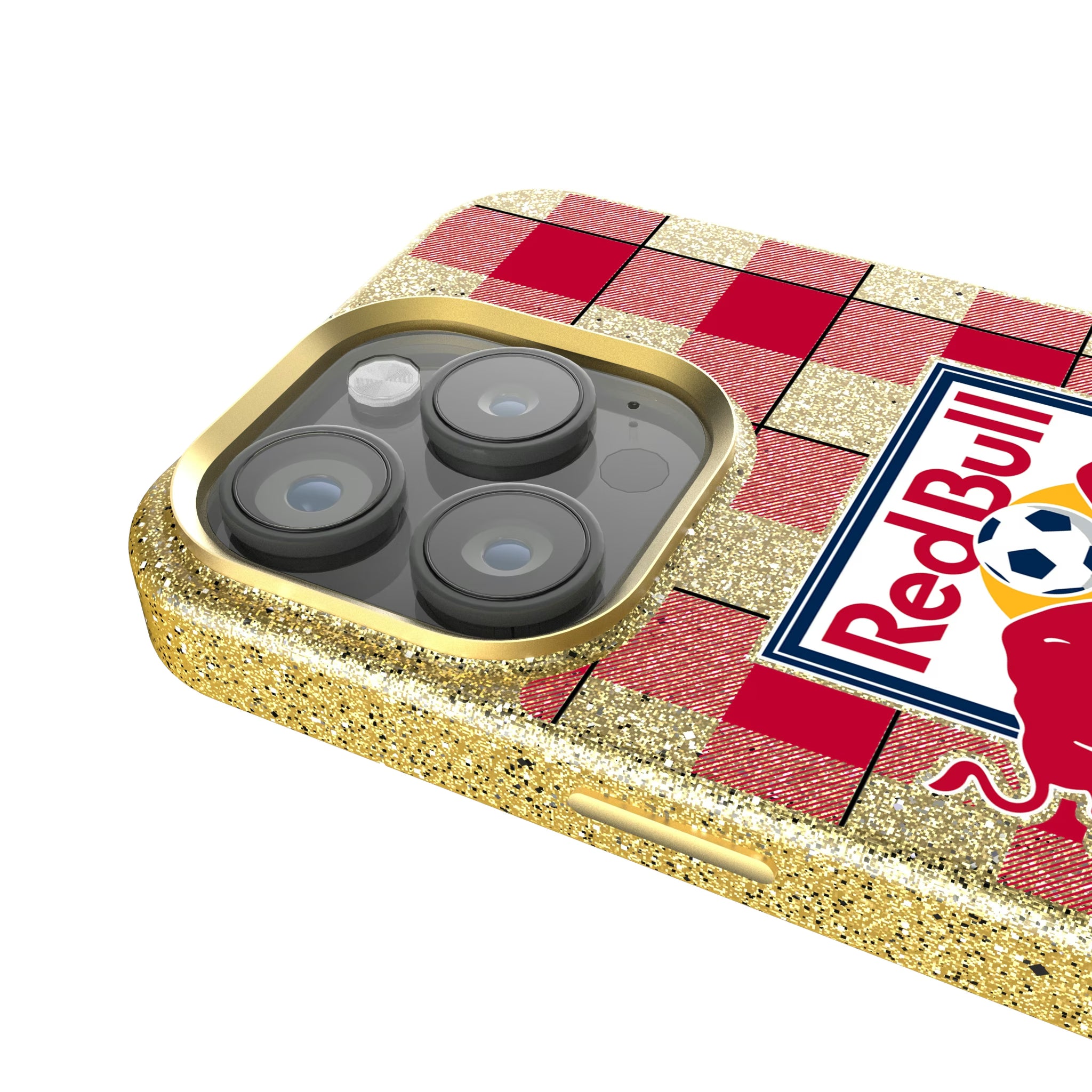 New York Red Bulls Plaid iPhone Bling Phone Case for Apple iPhone - Detail