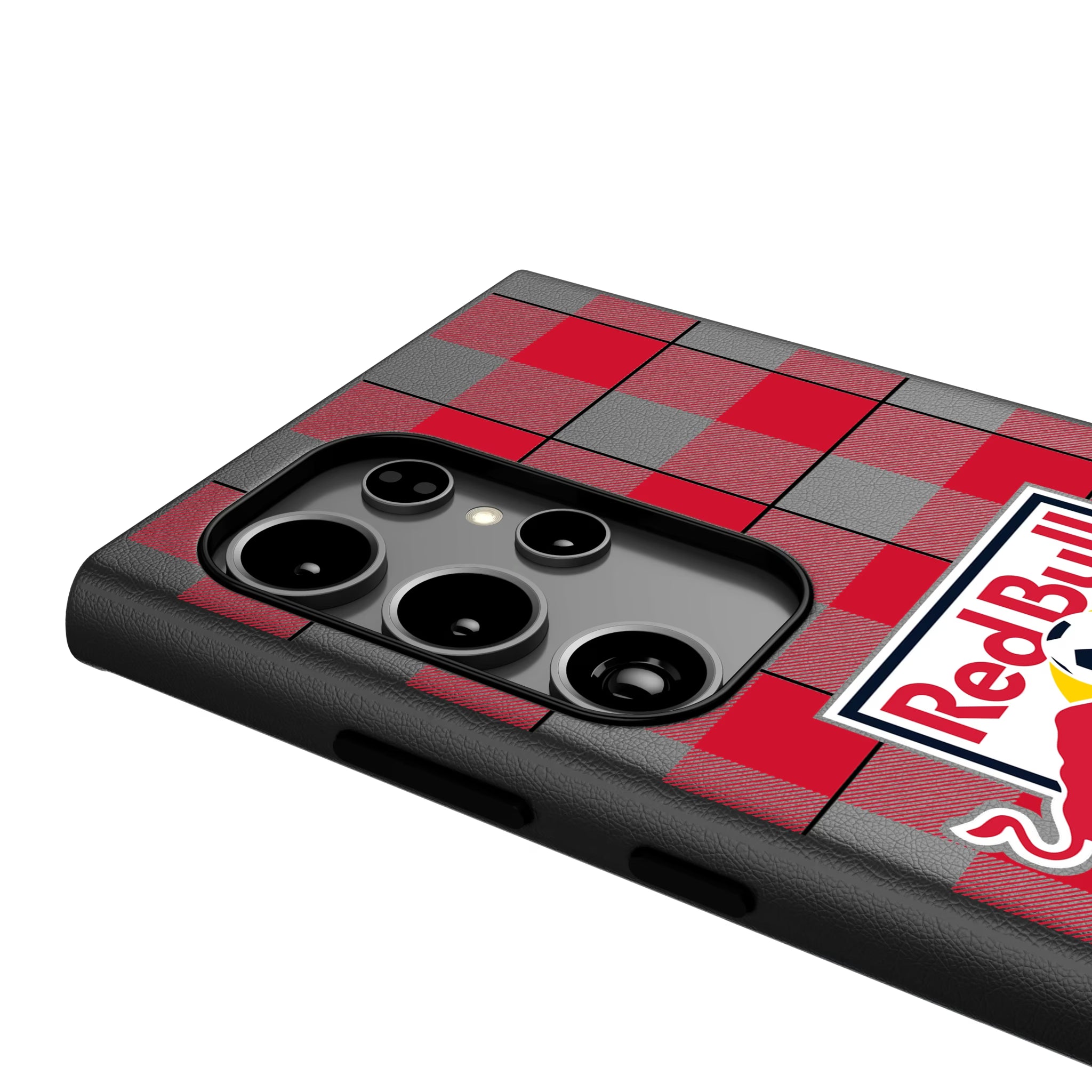 New York Red Bulls Plaid Galaxy MagSafe Compatible Phone Case for Samsung Galaxy - Detail