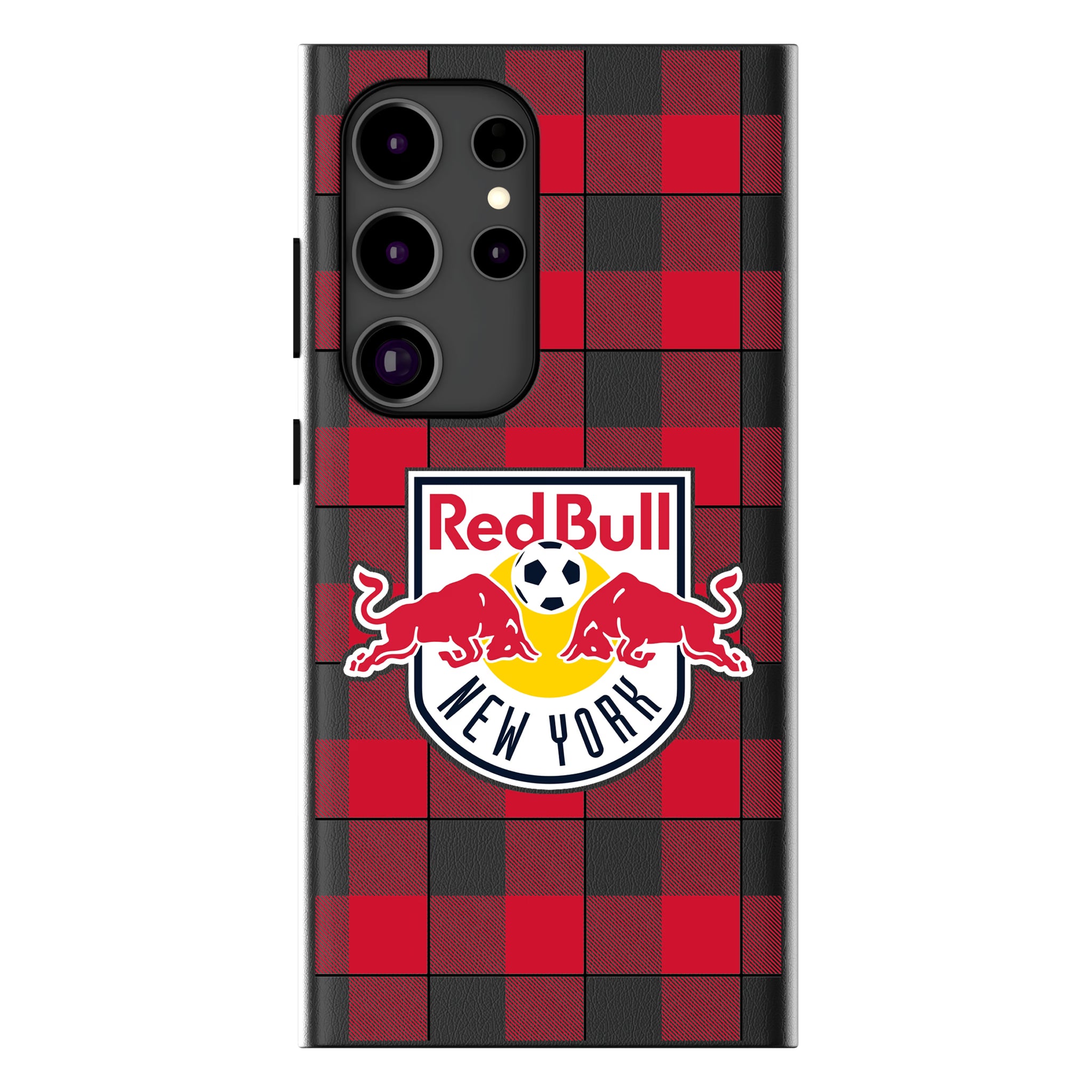 New York Red Bulls Plaid Galaxy MagSafe Compatible Phone Case for Samsung Galaxy