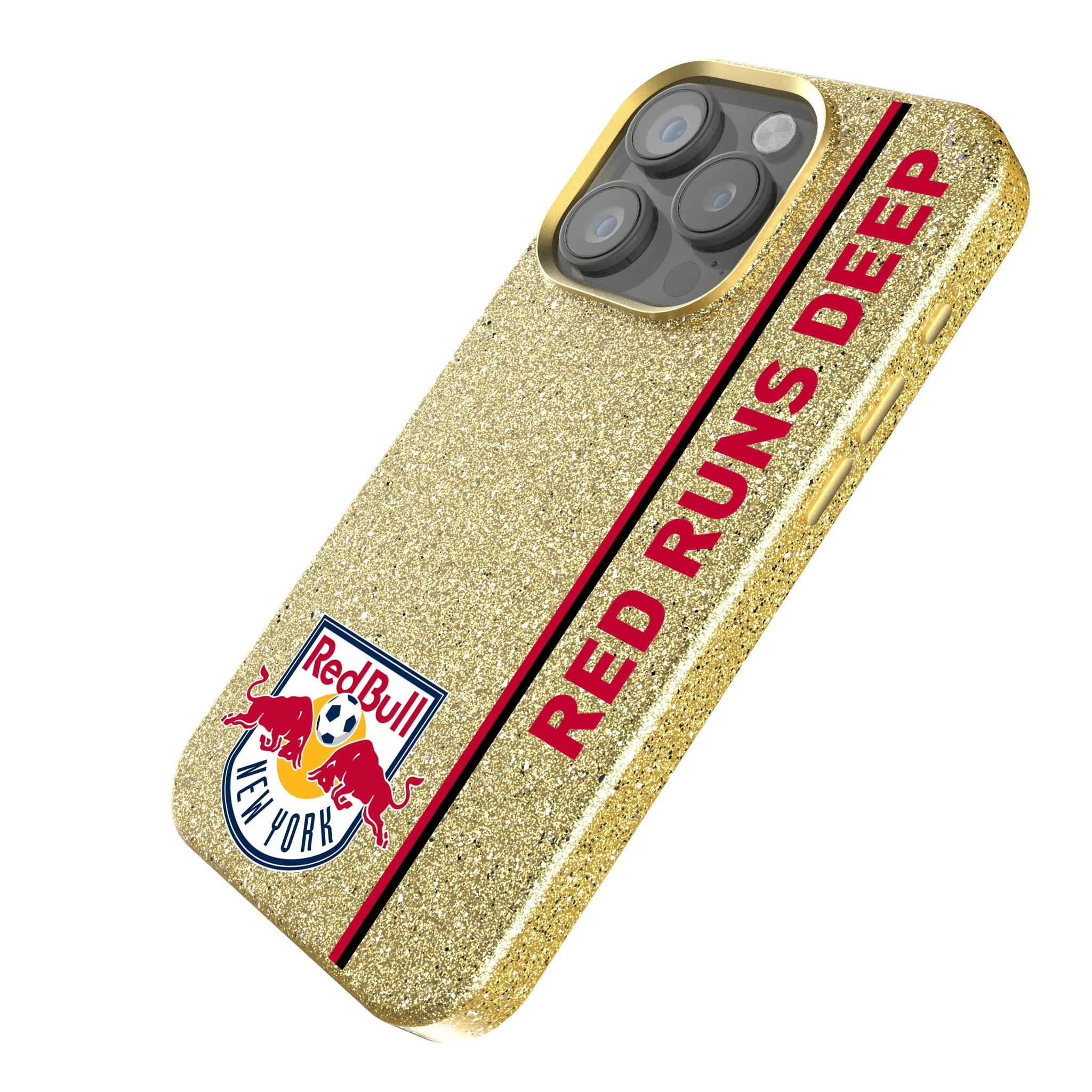 New York Red Bulls Sidebar iPhone Bling Phone Case for Apple iPhone - Isometric View
