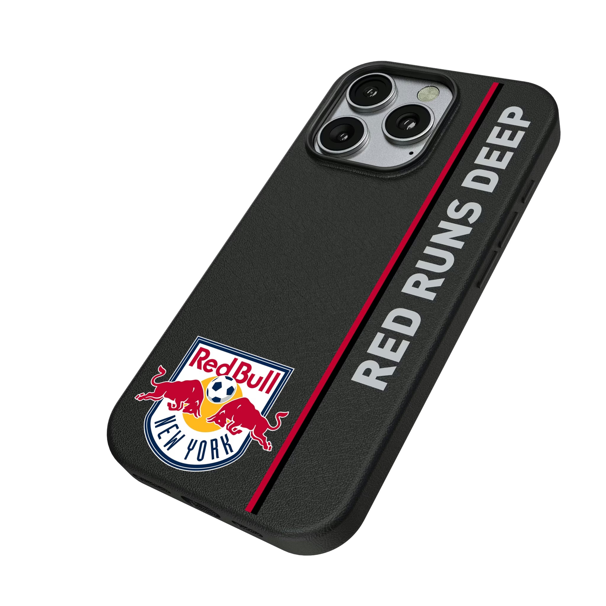 New York Red Bulls Sidebar iPhone MagSafe Compatible Phone Case for Apple iPhone - Isometric View