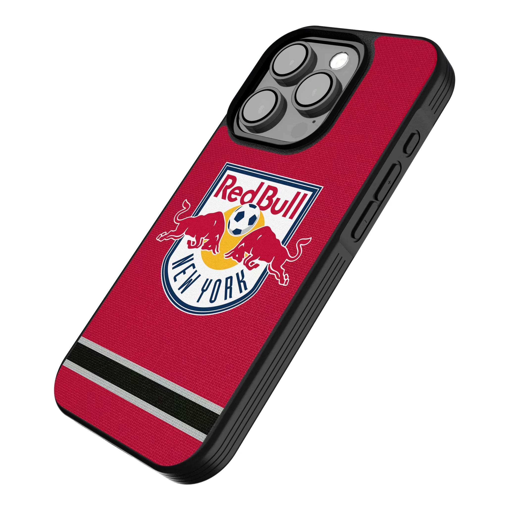 New York Red Bulls Stripe iPhone Bump Phone Case for Apple iPhone - Isometric View