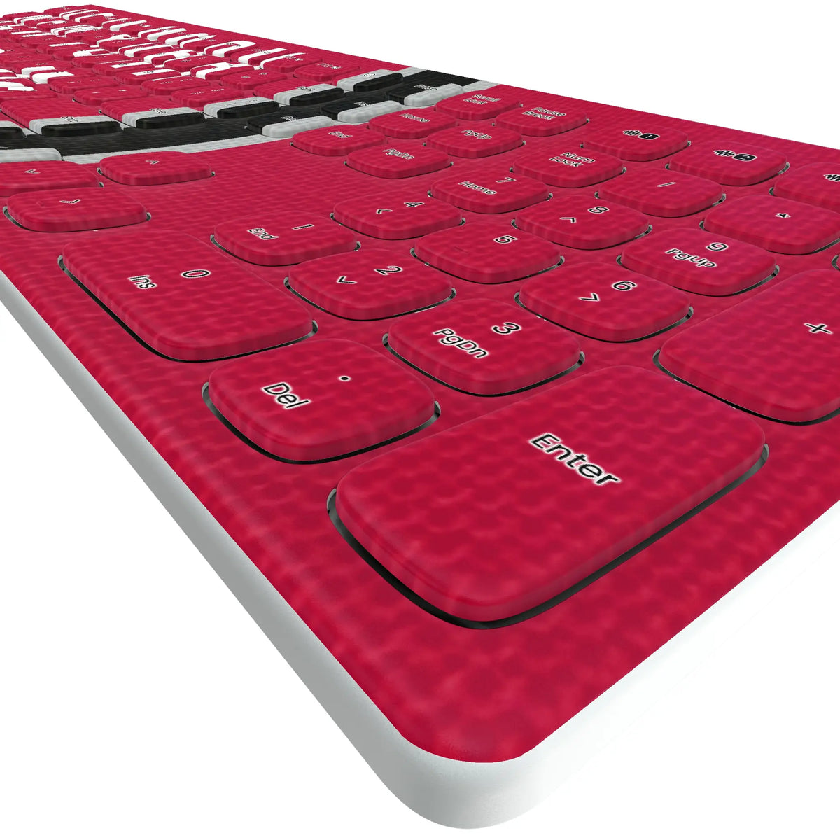 New York Red Bulls Stripe KKB605 Curved Wireless Keyboard - Detail