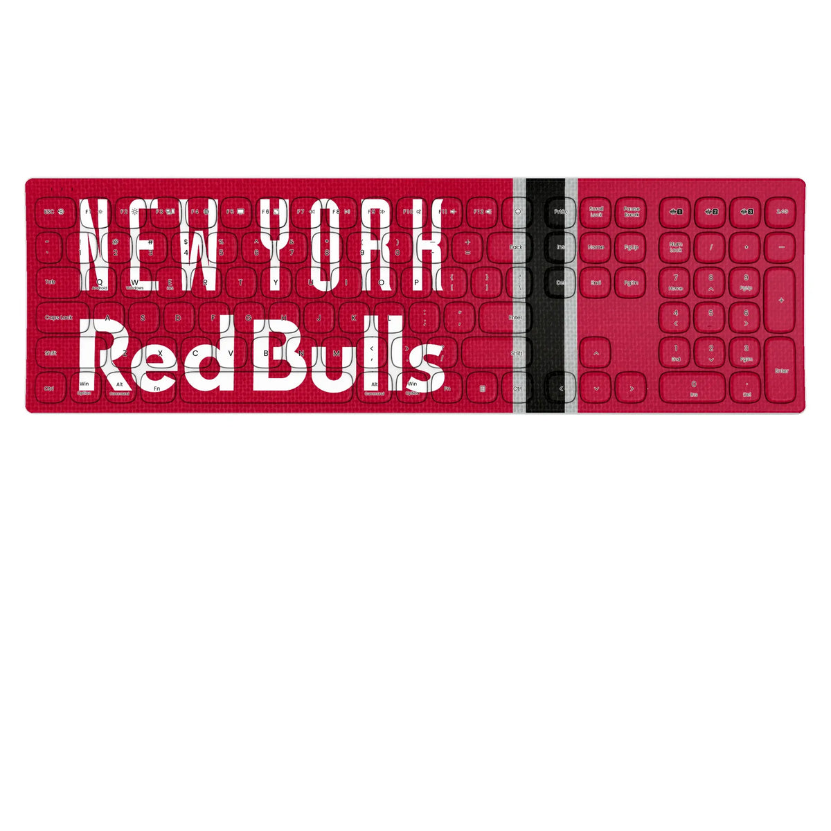 New York Red Bulls Stripe KKB605 Curved Wireless Keyboard