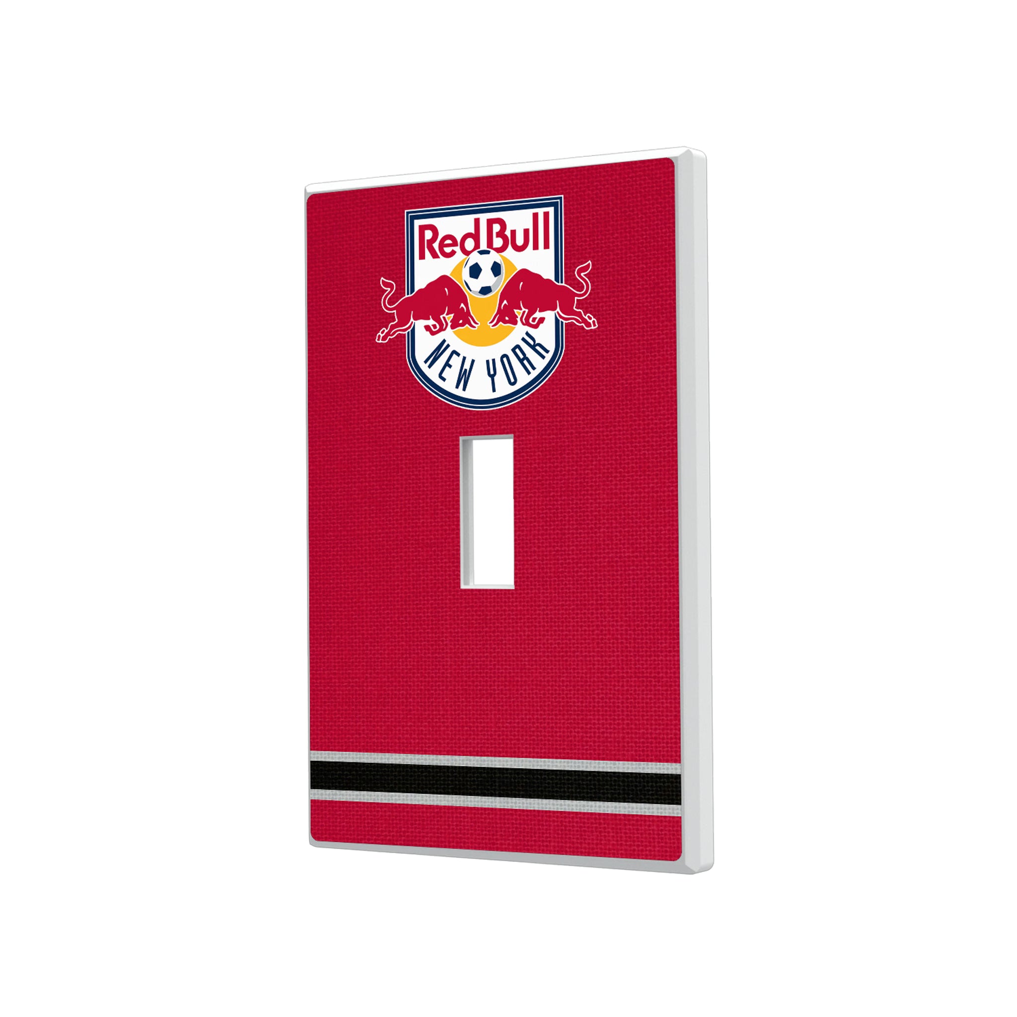 New York Red Bulls Stripe Hidden-Screw Light Switch Plate#Style_Single Toggle