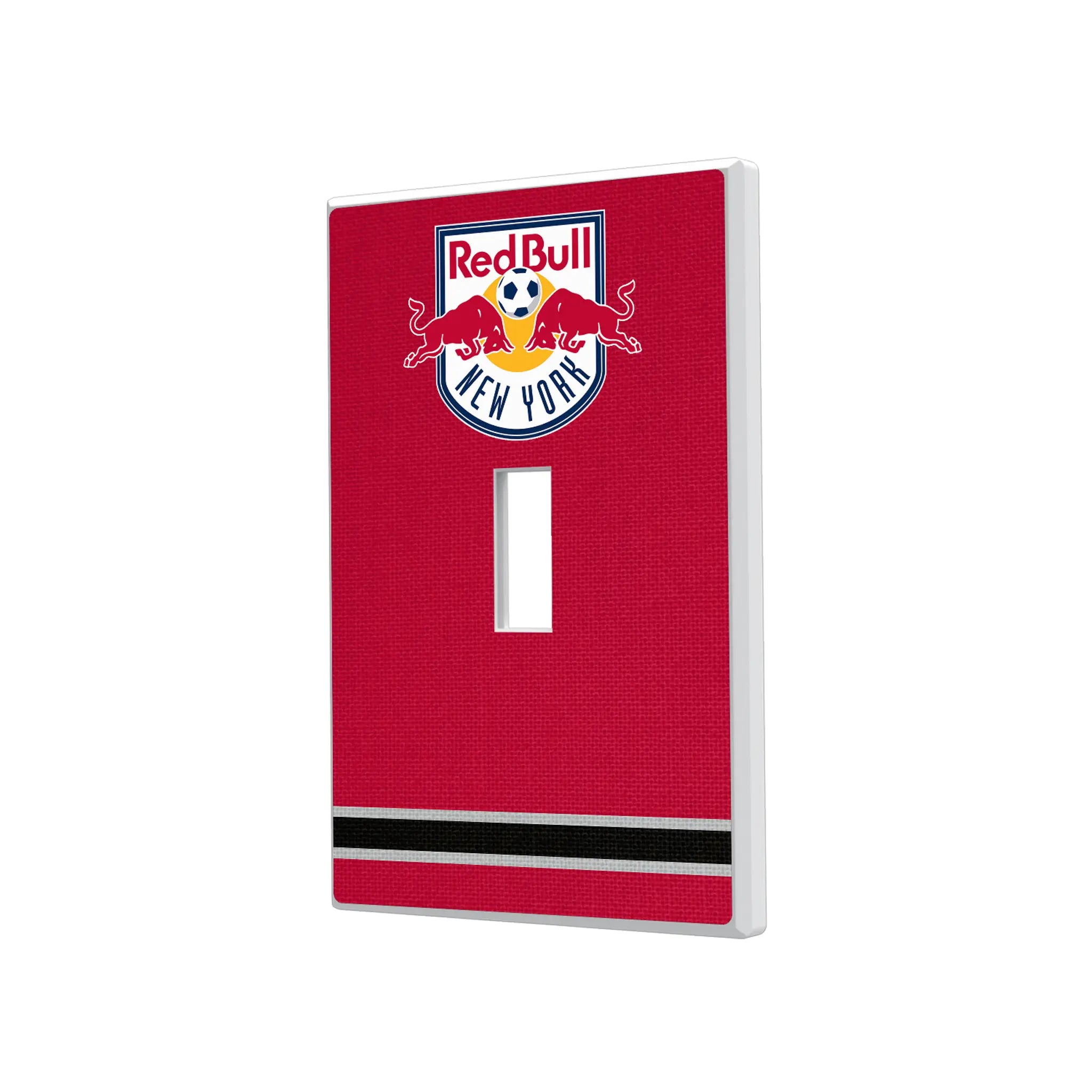 New York Red Bulls Stripe Hidden-Screw Light Switch Plate#Style_Single Toggle