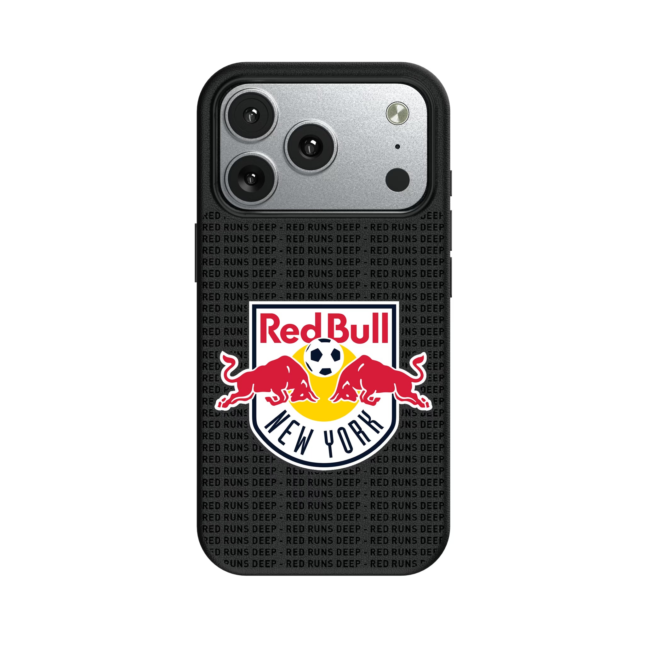 New York Red Bulls Text Backdrop iPhone MagSafe Compatible Phone Case for Apple iPhone#Device_iPhone 17 Pro