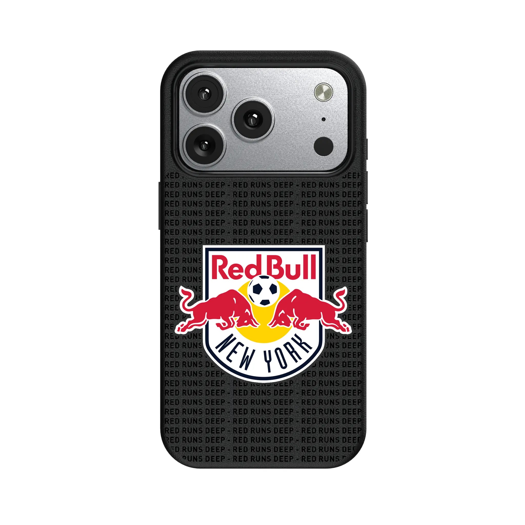 New York Red Bulls Text Backdrop iPhone MagSafe Compatible Phone Case for Apple iPhone#Device_iPhone 17 Pro