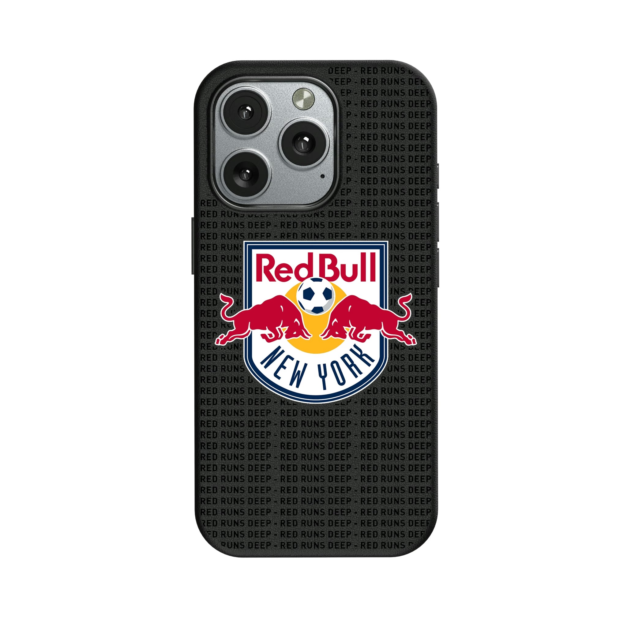 New York Red Bulls Text Backdrop iPhone MagSafe Compatible Phone Case for Apple iPhone