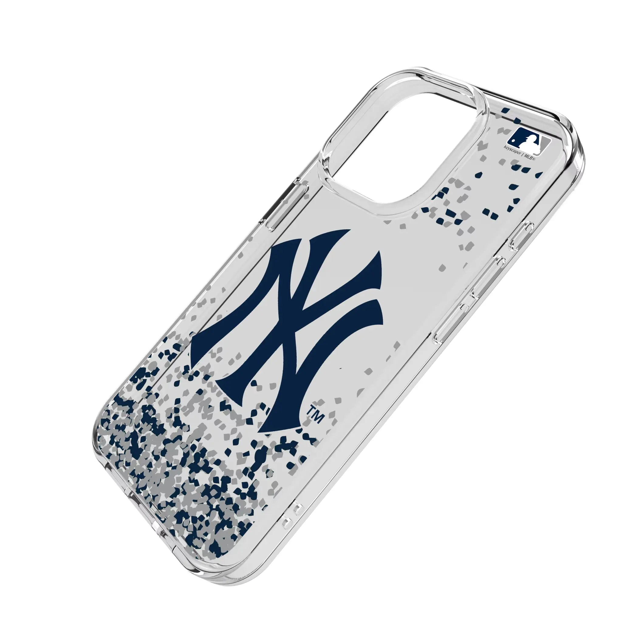 New York Yankees Confetti iPhone Clear Phone Case for Apple iPhone - Isometric View