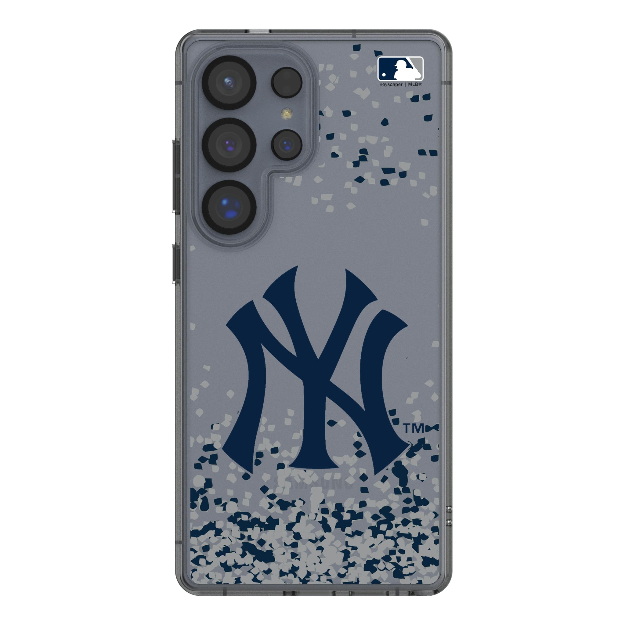 New York Yankees Confetti Galaxy Clear Phone Case for Samsung Galaxy