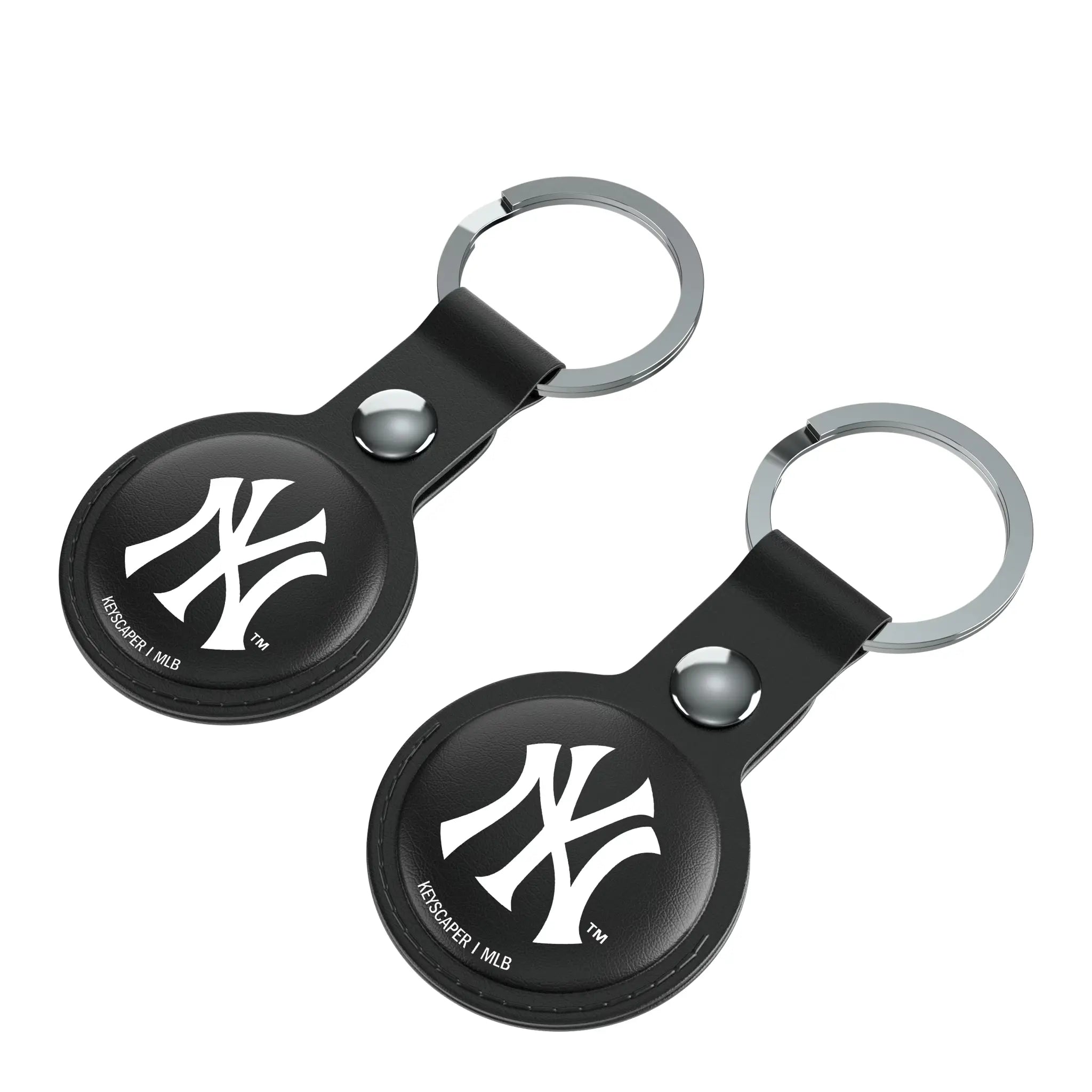 New York Yankees Insignia AirTag Black Airtag Holder 2-Pack - Isometric View