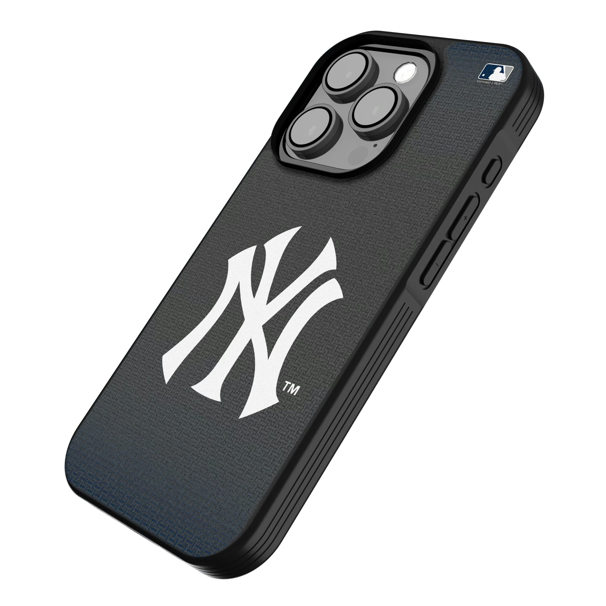 New York Yankees Linen iPhone Bump Phone Case for Apple iPhone - Isometric View