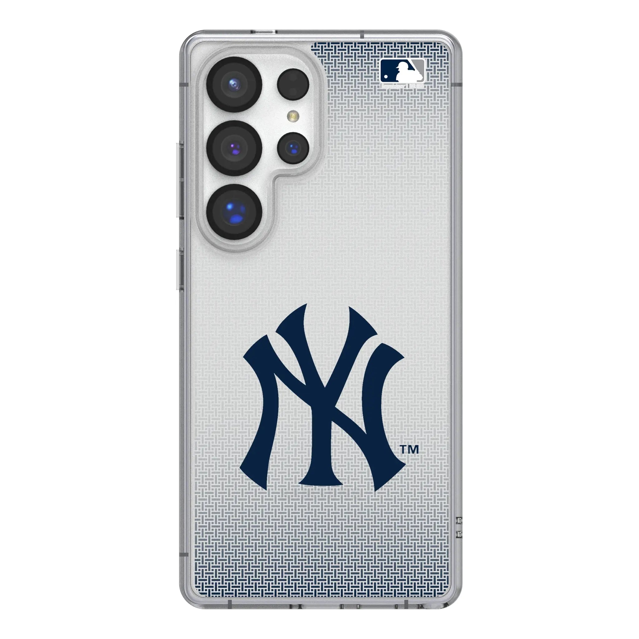 New York Yankees Linen Galaxy Clear Phone Case for Samsung Galaxy#Device_Galaxy S25 Ultra