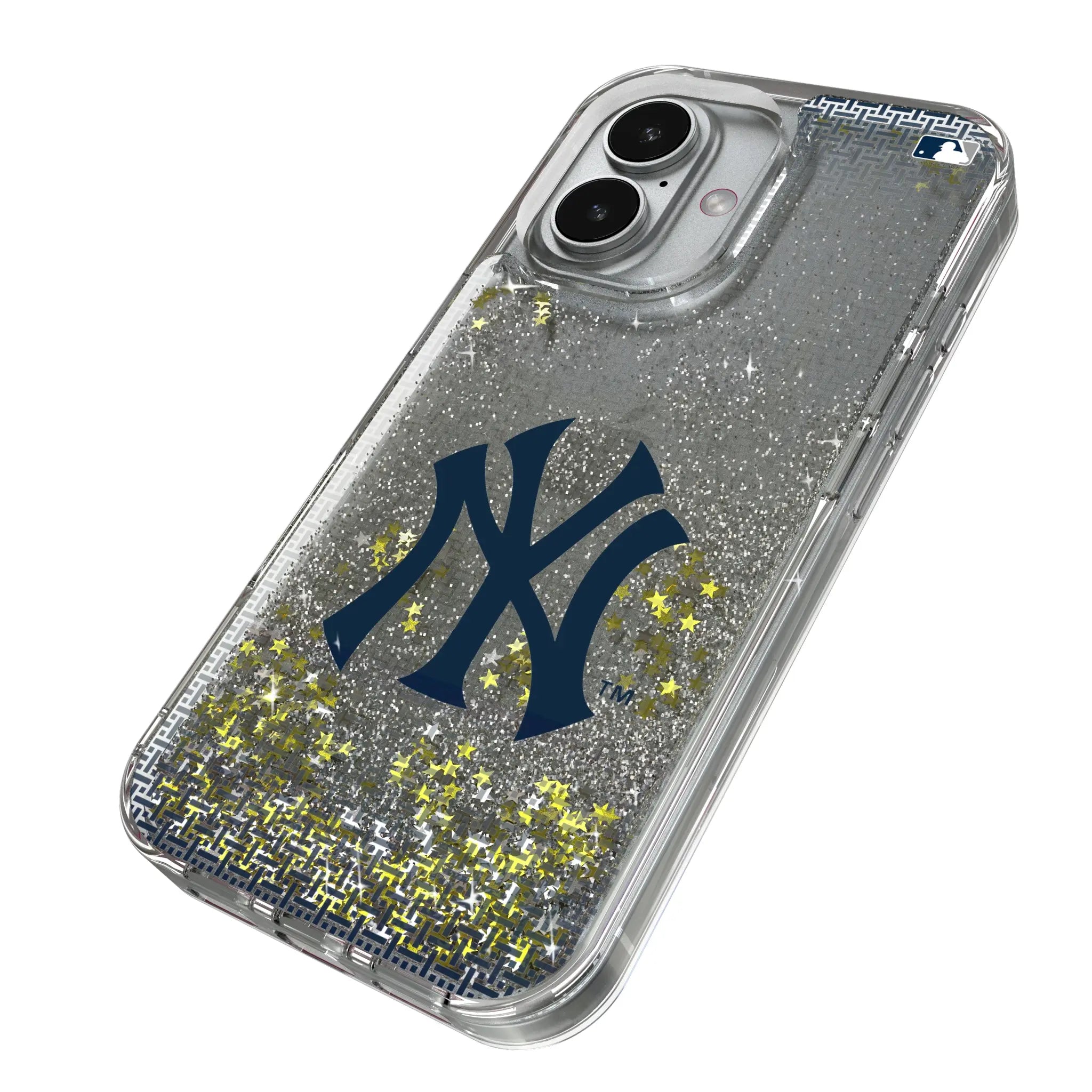 New York Yankees Linen iPhone Glitter Phone Case for Apple iPhone - Isometric View