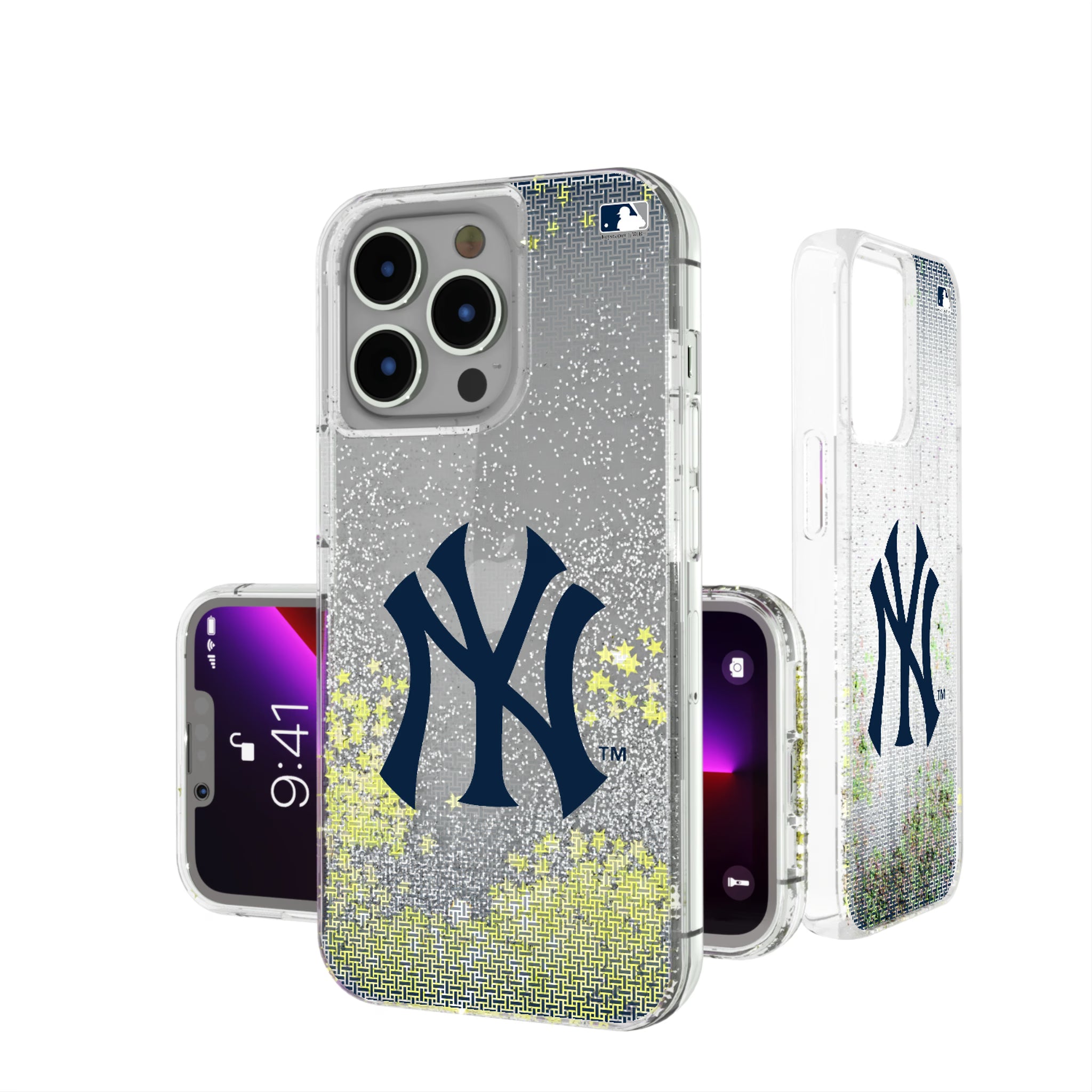 New York Yankees Linen iPhone Glitter Phone Case for Apple iPhone