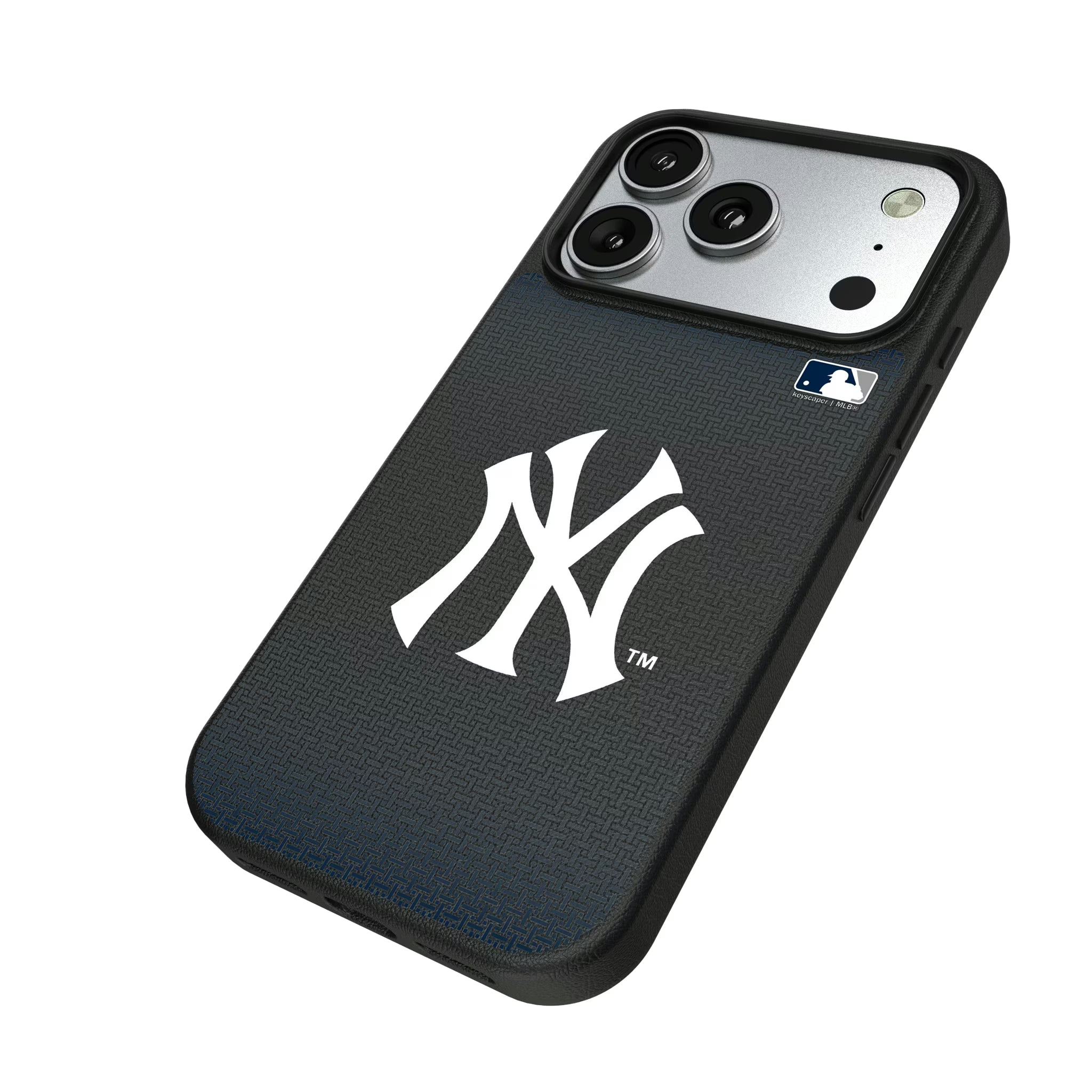 New York Yankees Linen iPhone MagSafe Compatible Phone Case for Apple iPhone - Isometric View#Device_iPhone 17 Pro