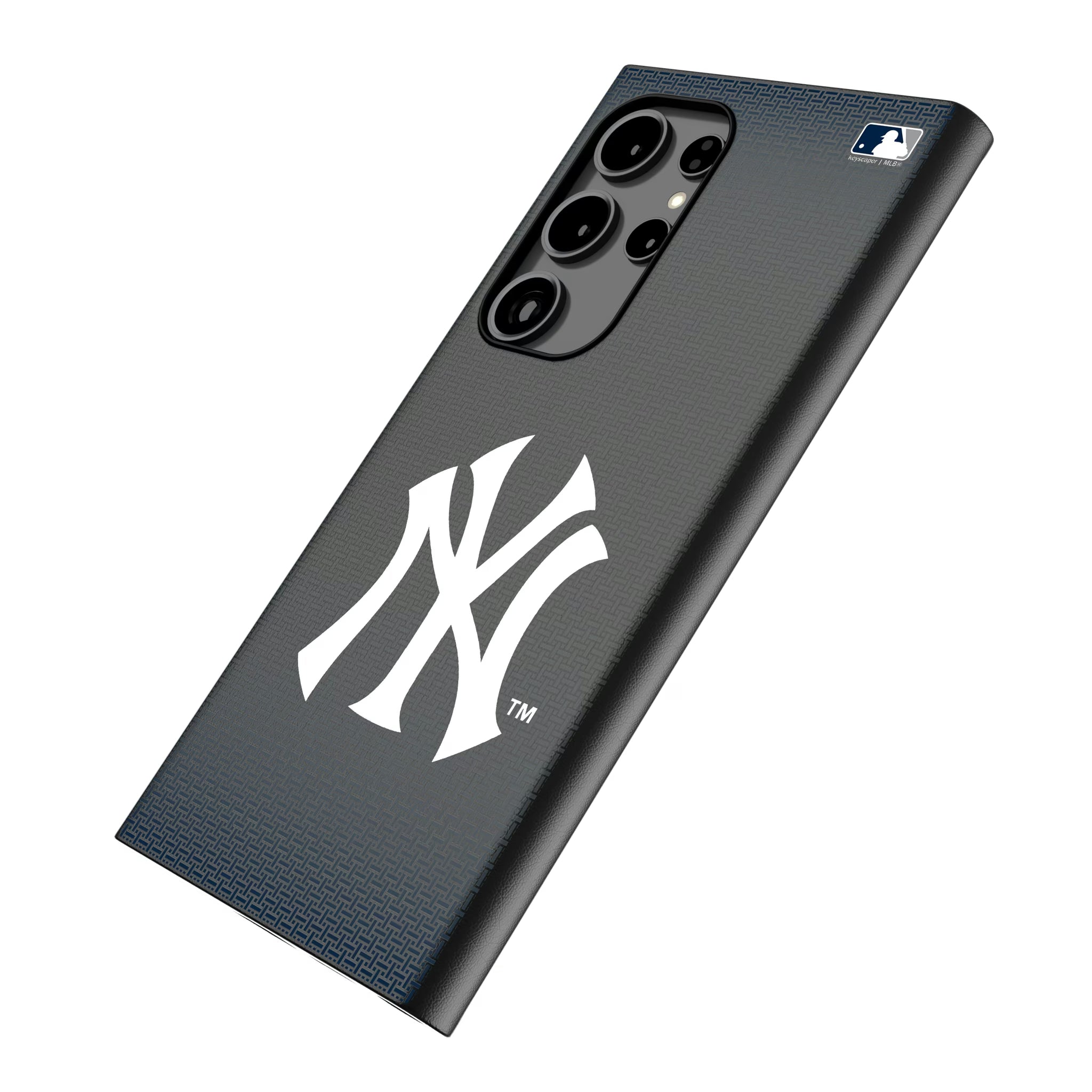 New York Yankees Linen Galaxy MagSafe Compatible Phone Case for Samsung Galaxy - Isometric View
