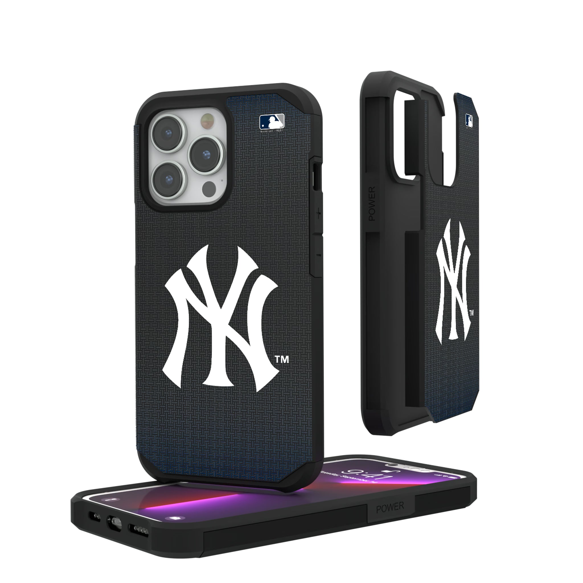 New York Yankees Linen iPhone Rugged Phone Case for Apple iPhone#Device_iPhone 13 Pro