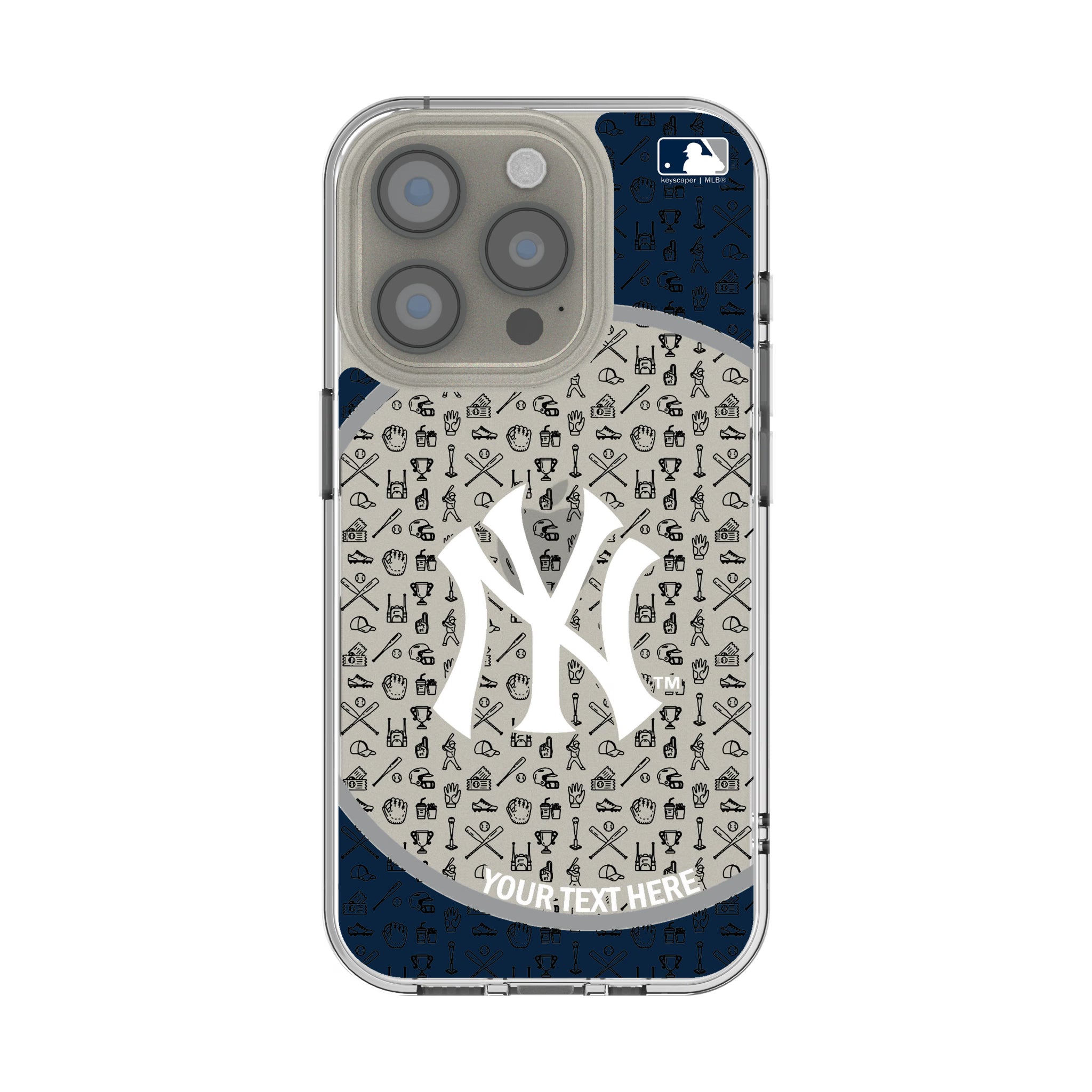 New York Yankees Personalized Circle iPhone Clear Phone Case for Apple iPhone