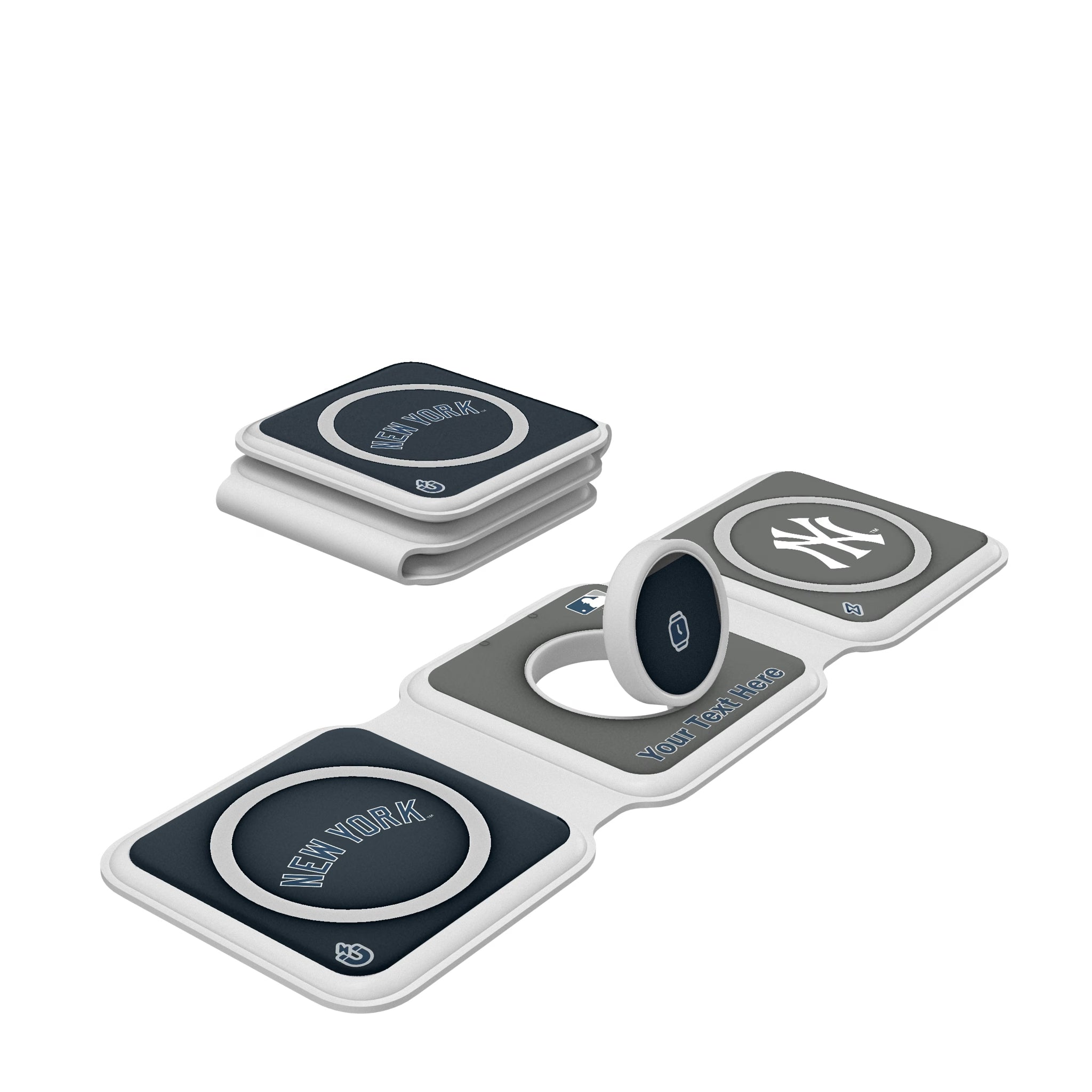 New York Yankees Personalized Color Block Foldable 3 in 1 Charger