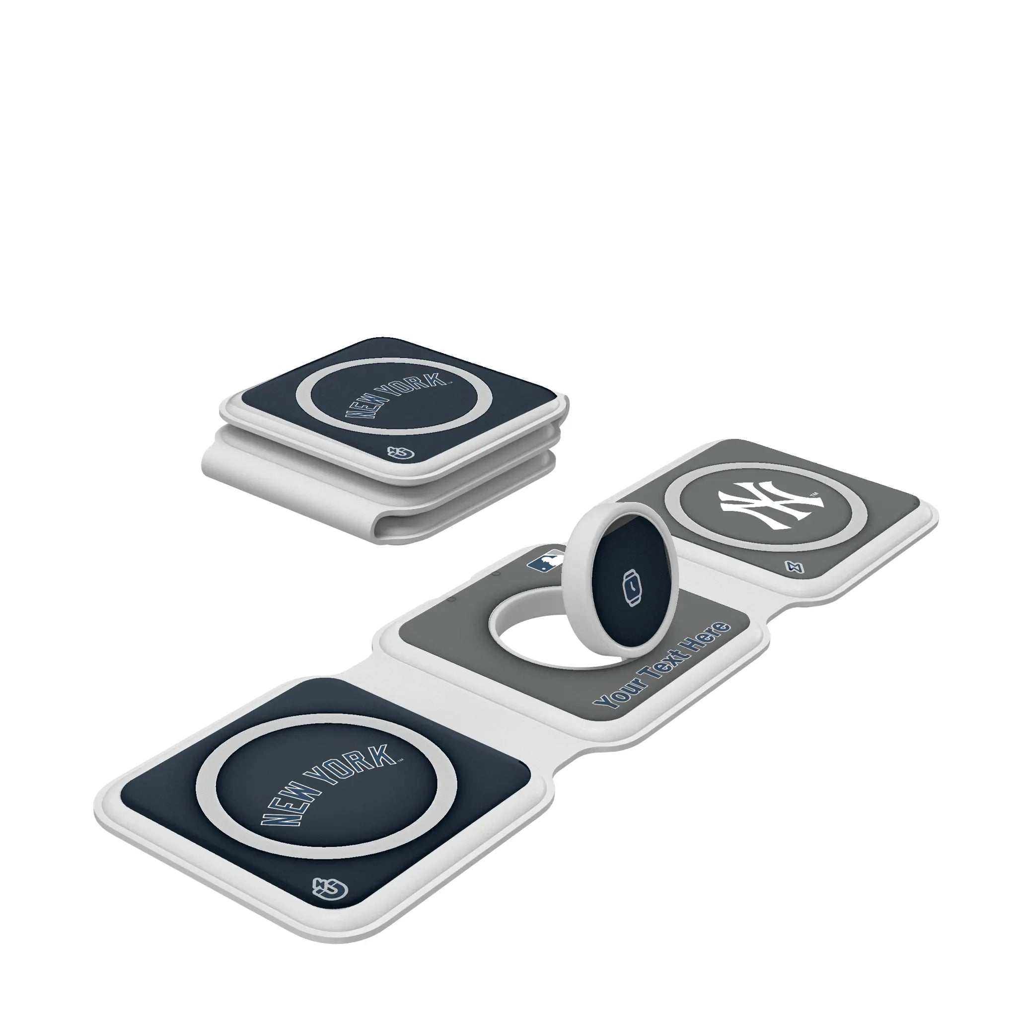 New York Yankees Personalized Color Block Foldable 3 in 1 Charger