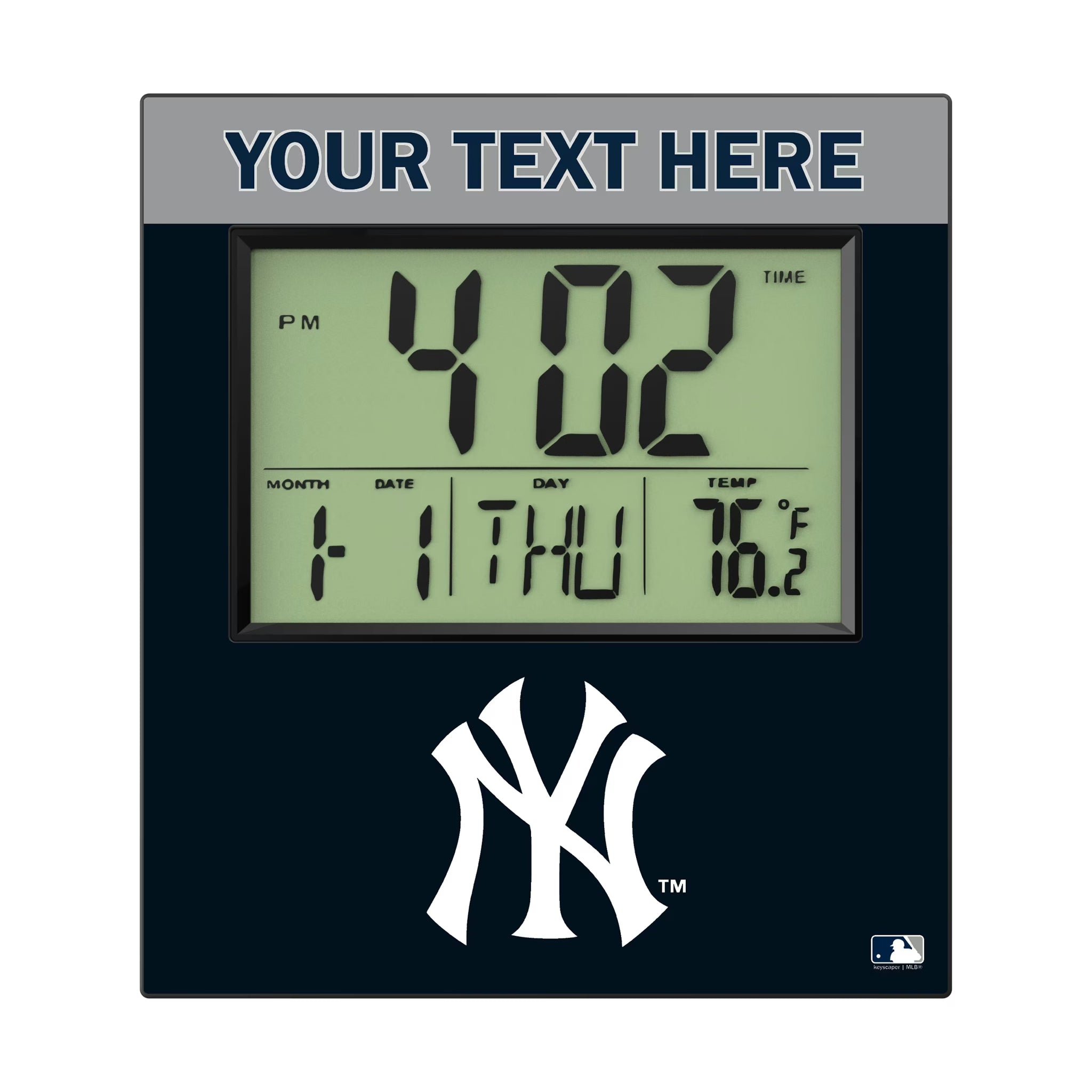 New York Yankees Personalized Color Block Wall Clock