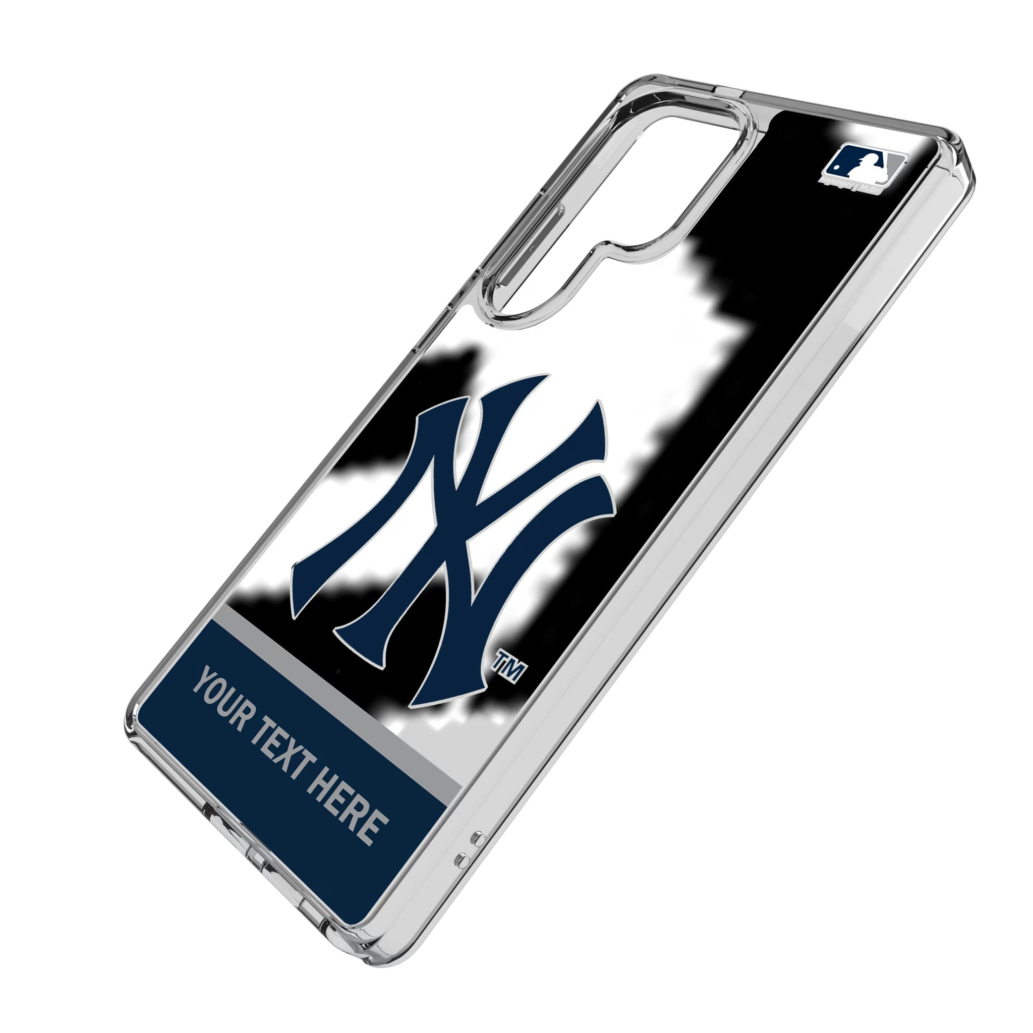 New York Yankees Personalized EndZone Plus Galaxy Clear Phone Case for Samsung Galaxy - Isometric View