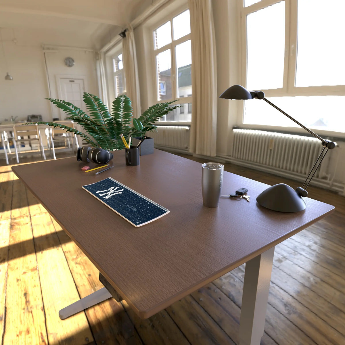 New York Yankees Personalized Endzone Solid KKB605 Curved Wireless Keyboard