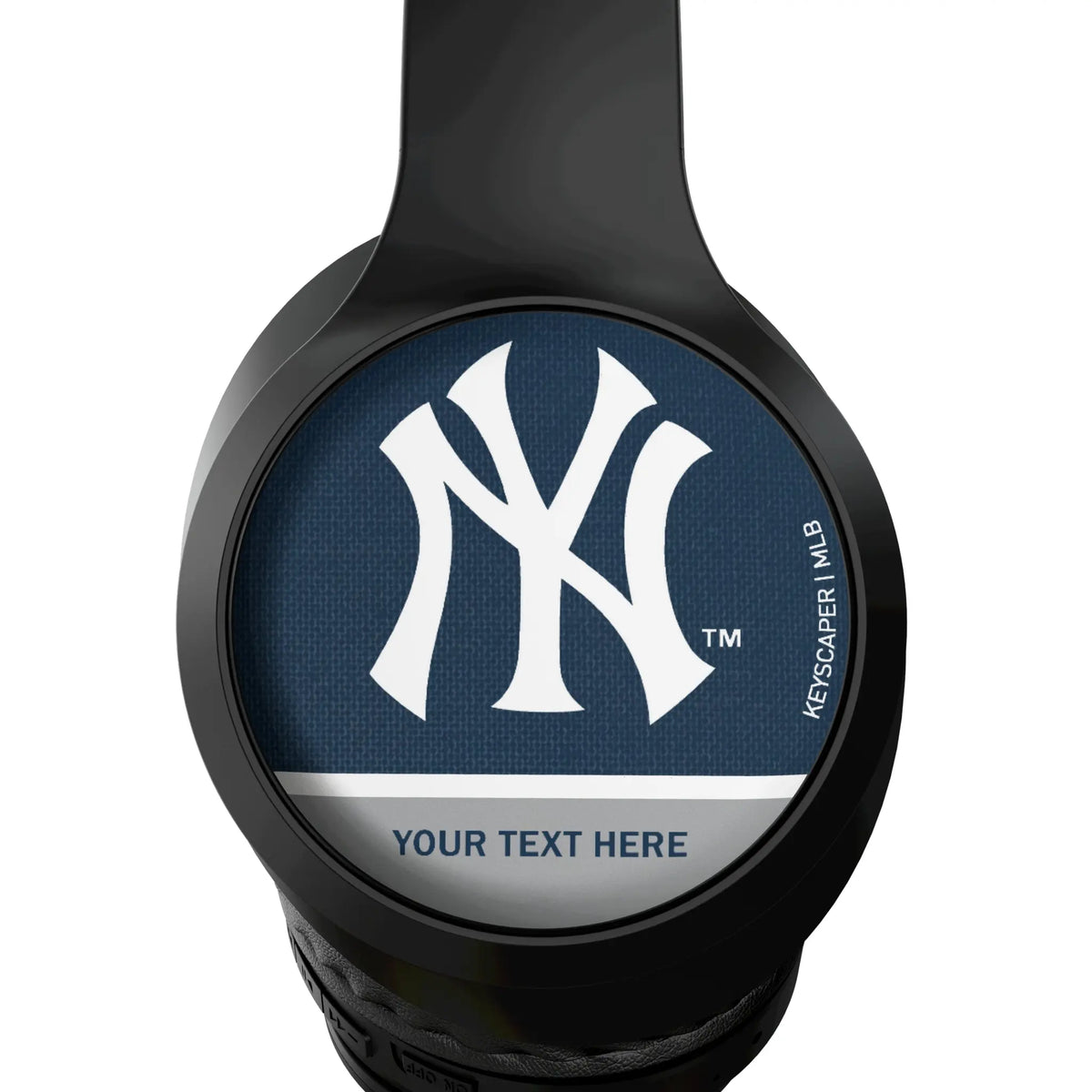 New York Yankees Personalized Endzone Solid Wireless Over-Ear Headphones With Case - Detail