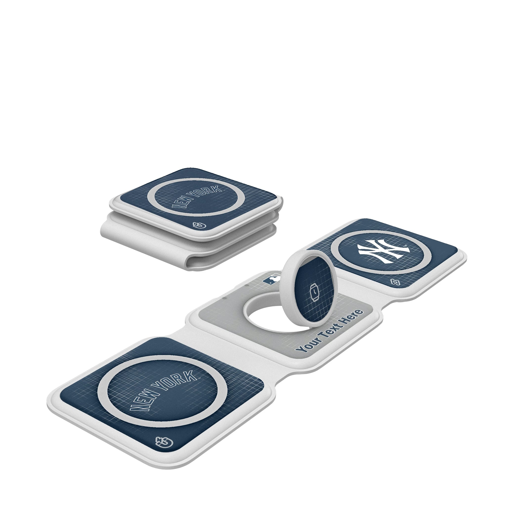 New York Yankees Personalized Hatch Foldable 3 in 1 Charger