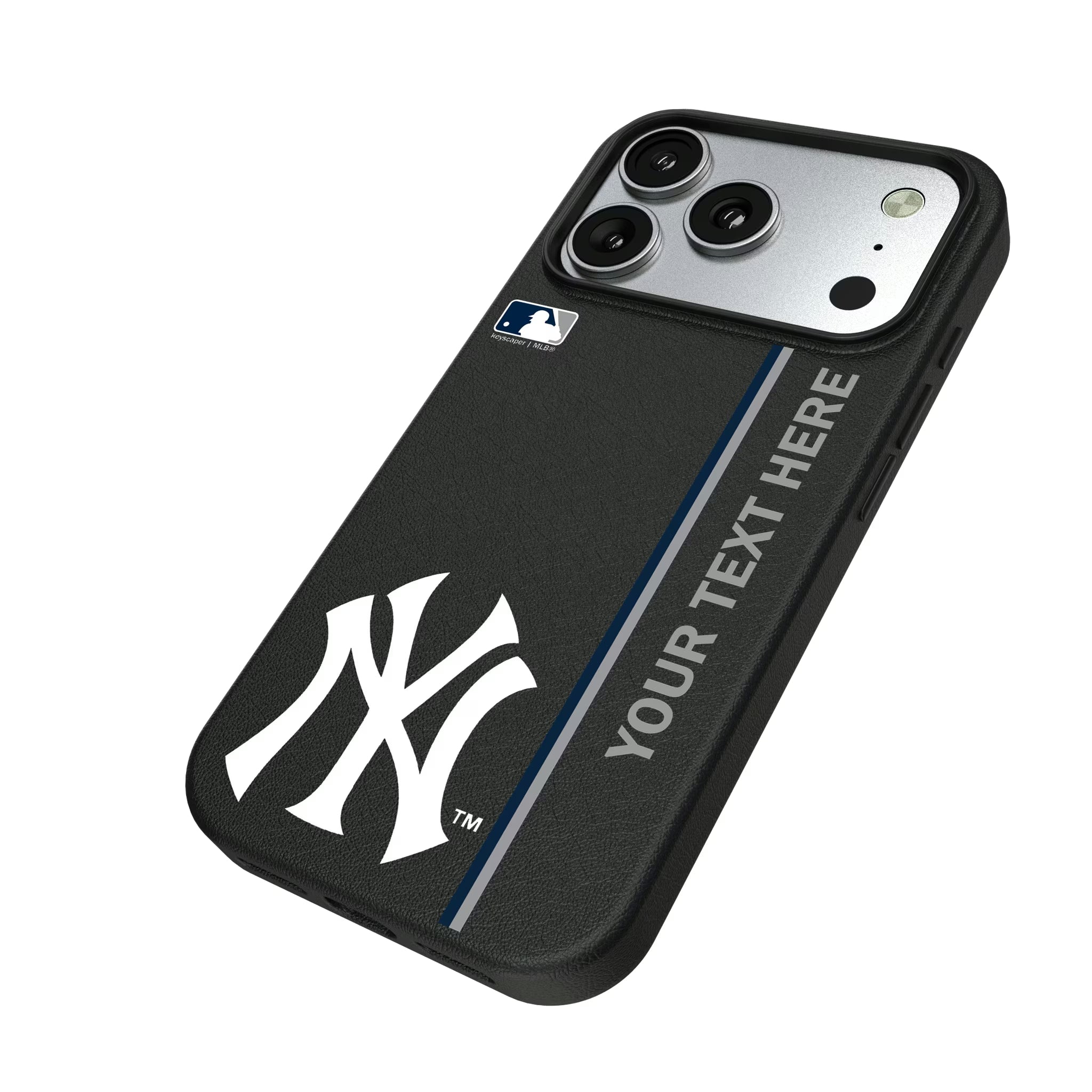 New York Yankees Personalized Sidebard iPhone MagSafe Compatible Phone Case for Apple iPhone - Isometric View#Device_iPhone 17 Pro