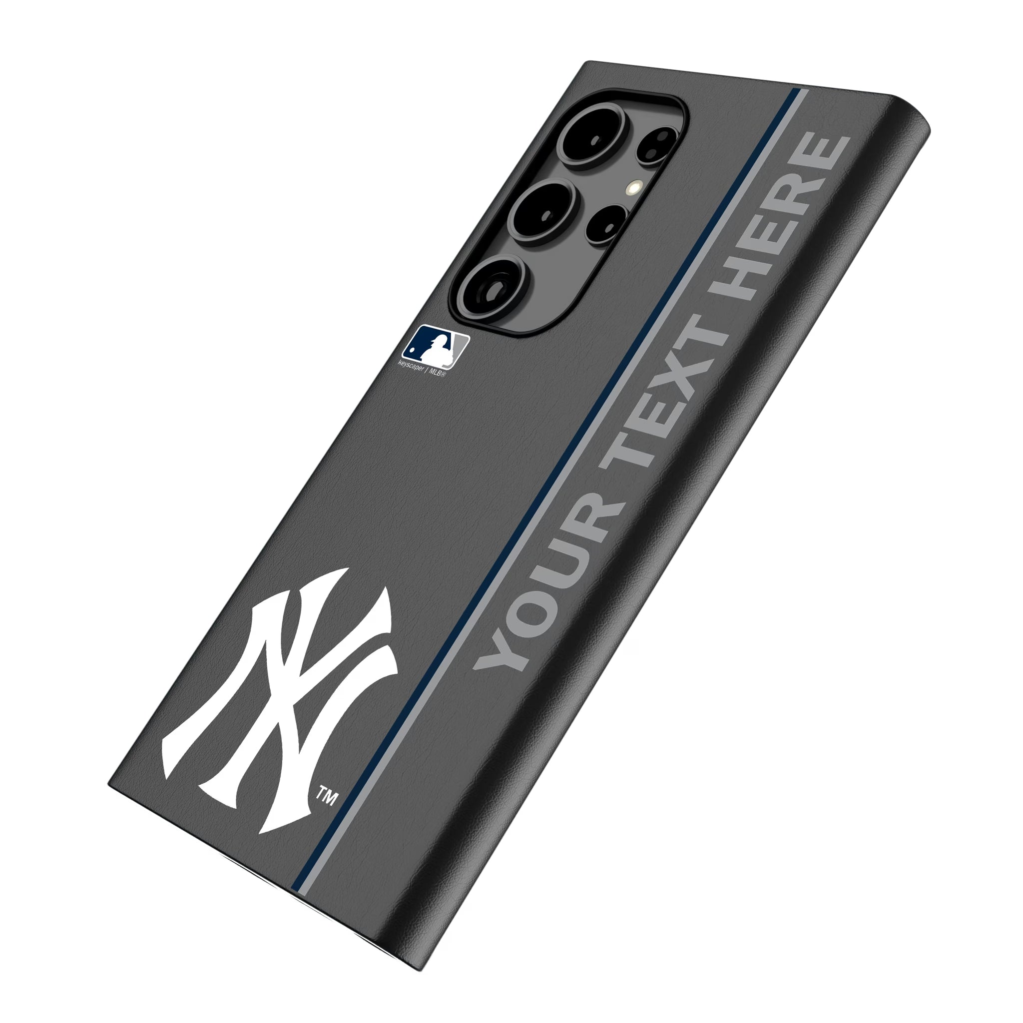 New York Yankees Personalized Sidebard Galaxy MagSafe Compatible Phone Case for Samsung Galaxy - Isometric View