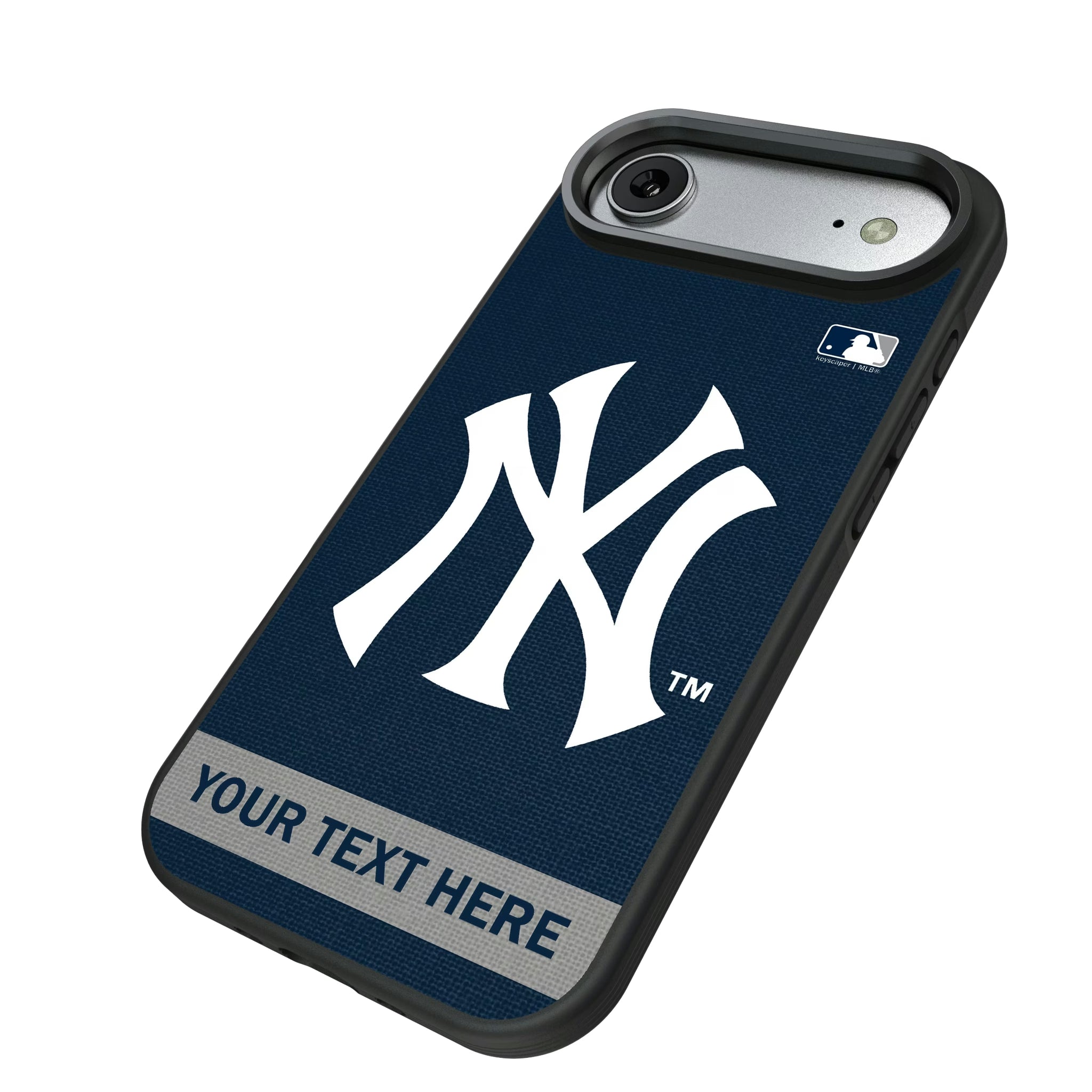 New York Yankees Personalized Stripe iPhone Bump Phone Case for Apple iPhone - Isometric View#Device_iPhone Air