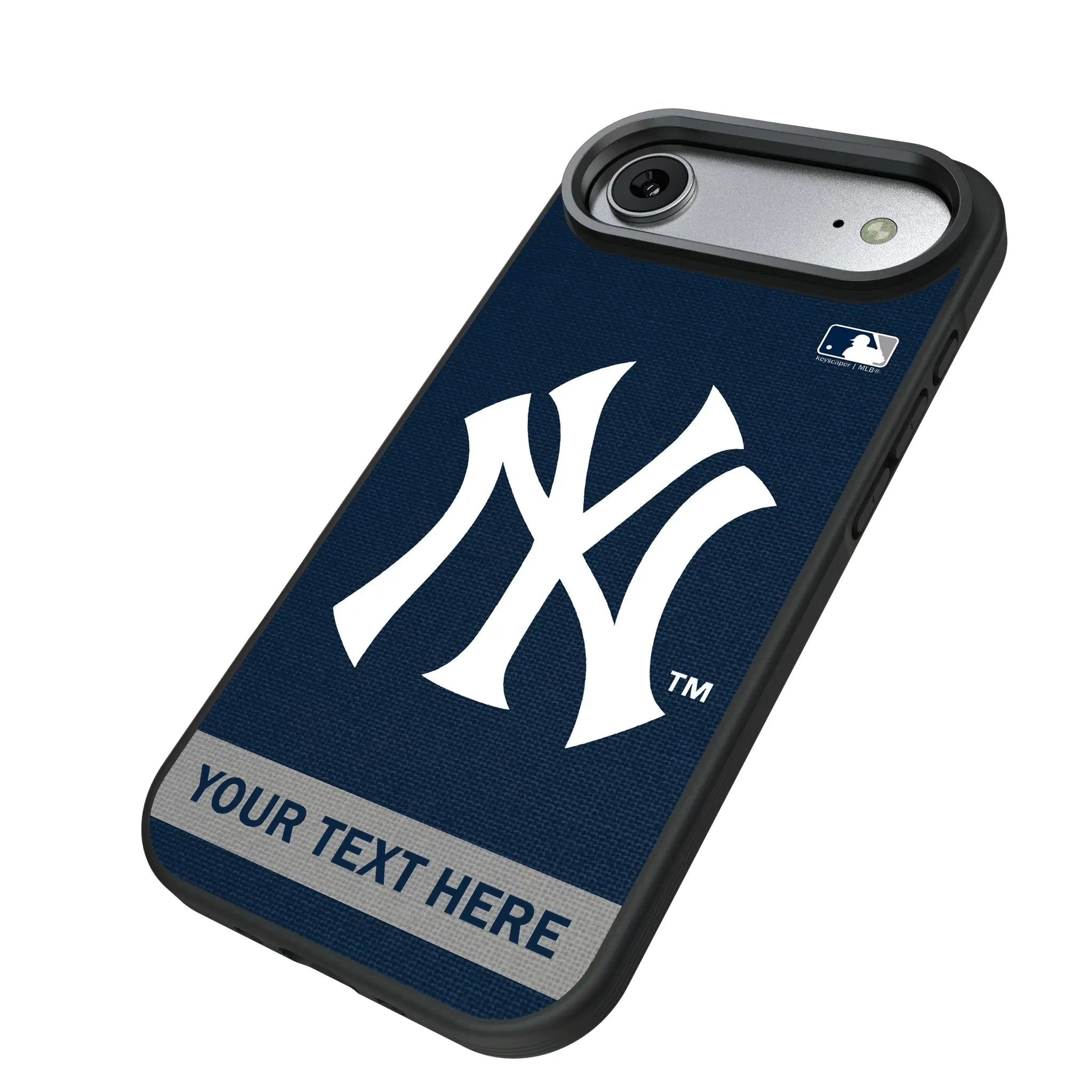 New York Yankees Personalized Stripe iPhone Bump Phone Case for Apple iPhone - Isometric View#Device_iPhone Air