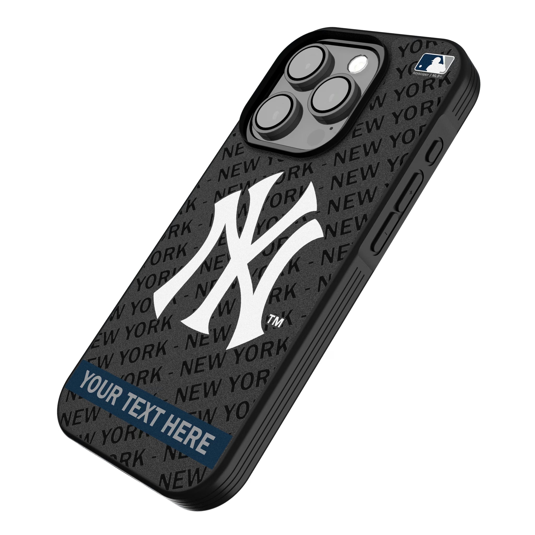 New York Yankees Personalized Tilt iPhone Bump Phone Case for Apple iPhone - Isometric View