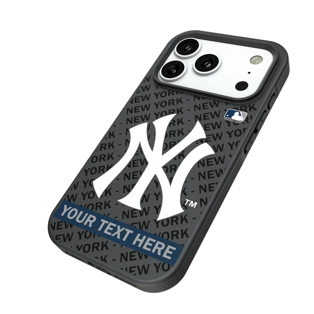 New York Yankees Personalized Tilt iPhone Bump Phone Case for Apple iPhone - Isometric View#Device_iPhone 18 Pro
