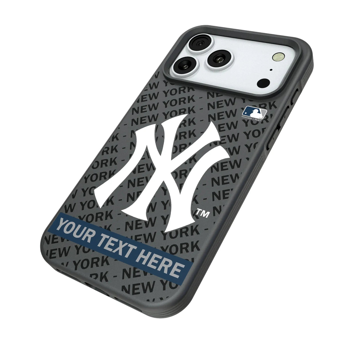 New York Yankees Personalized Tilt iPhone Bump Phone Case for Apple iPhone - Isometric View#Device_iPhone 18 Pro Max